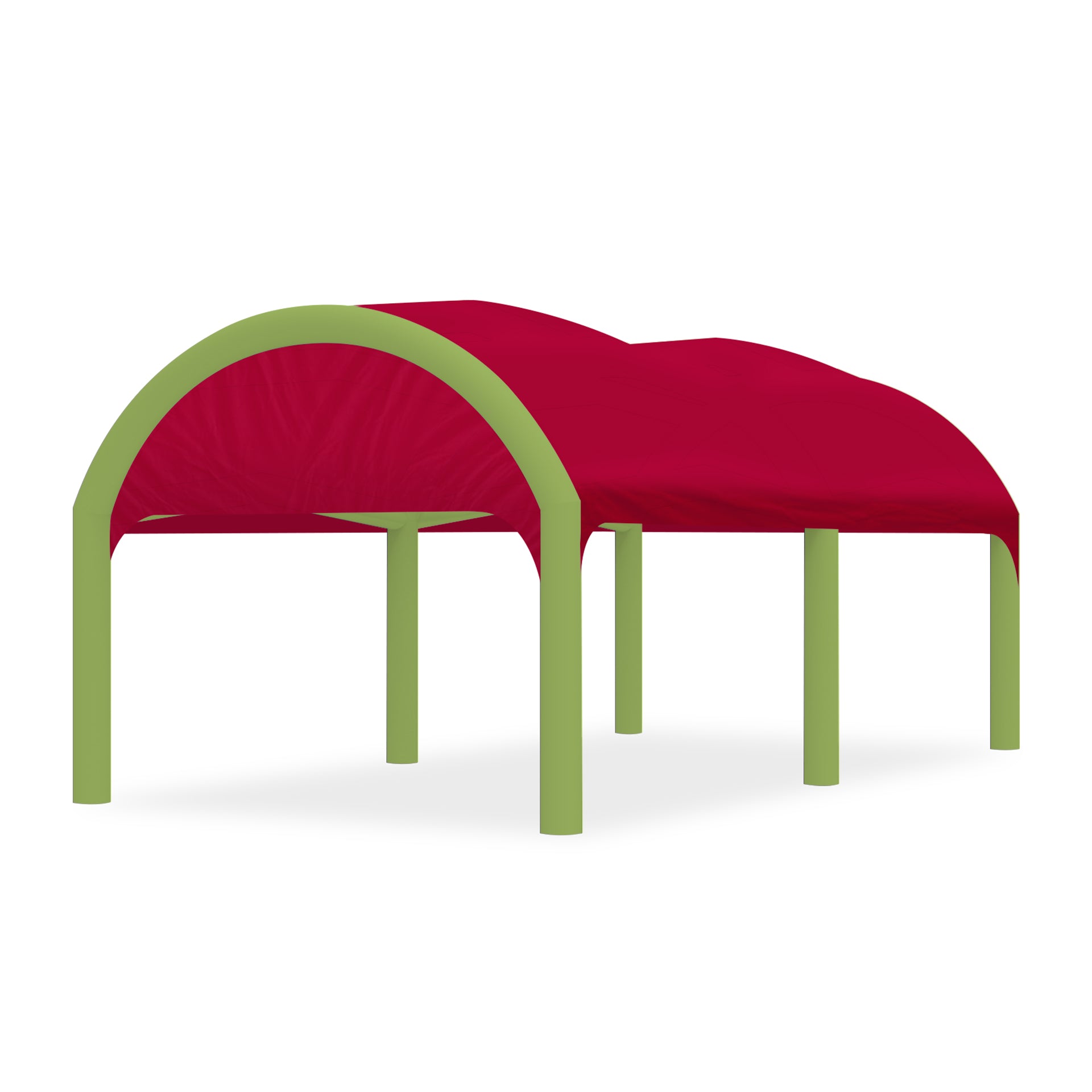 13x20 Polaris High-Pressure Inflatable Tent in Red with Green Frame