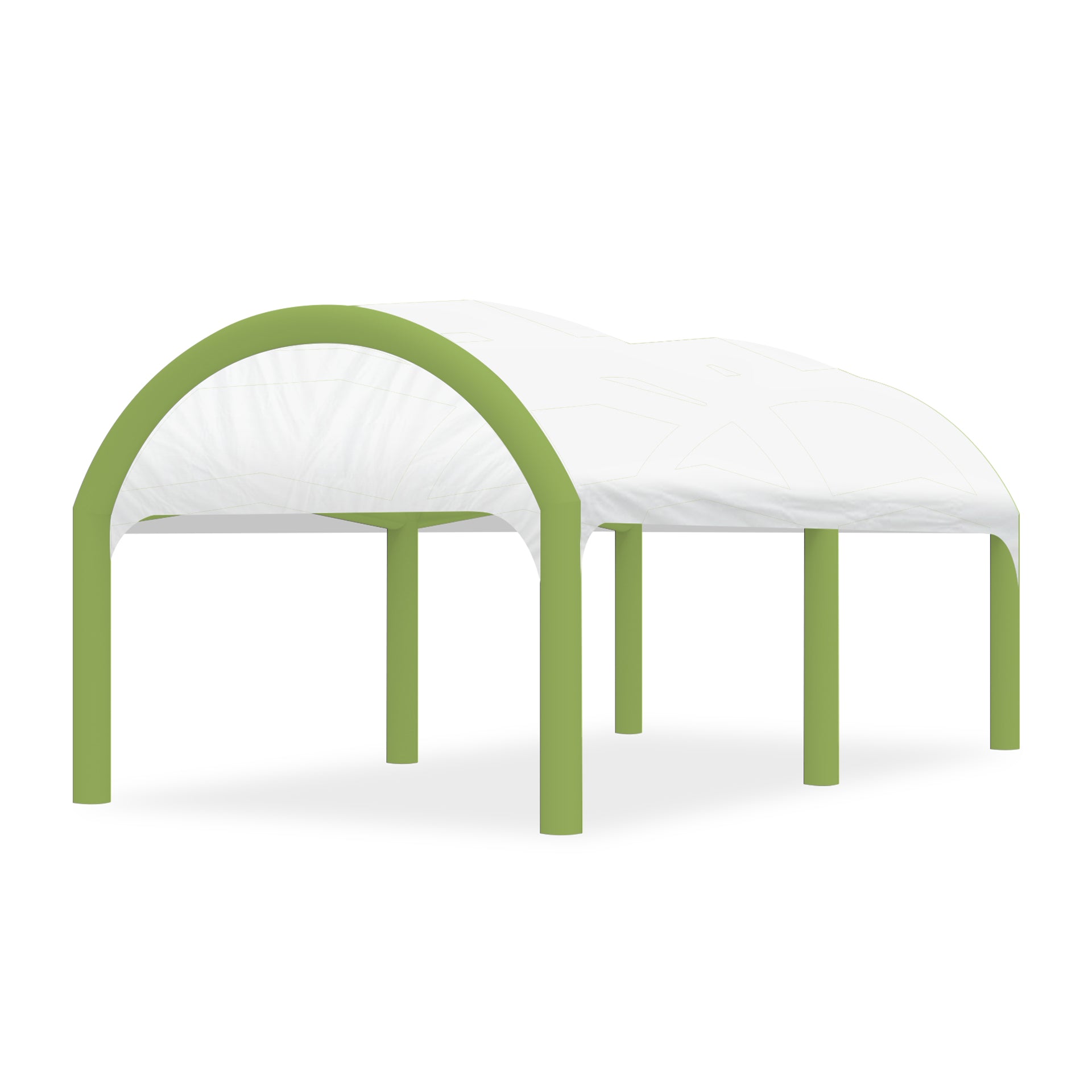 13x20 Polaris High-Pressure Inflatable Tent in White with Green Frame