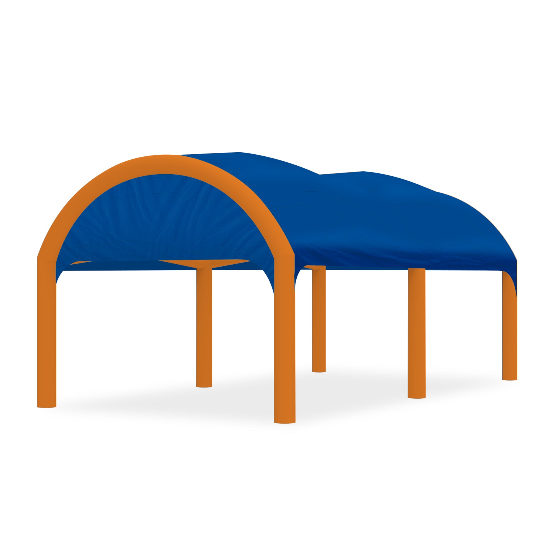 13x20 Polaris High-Pressure Inflatable Tent in Blue with Orange Frame