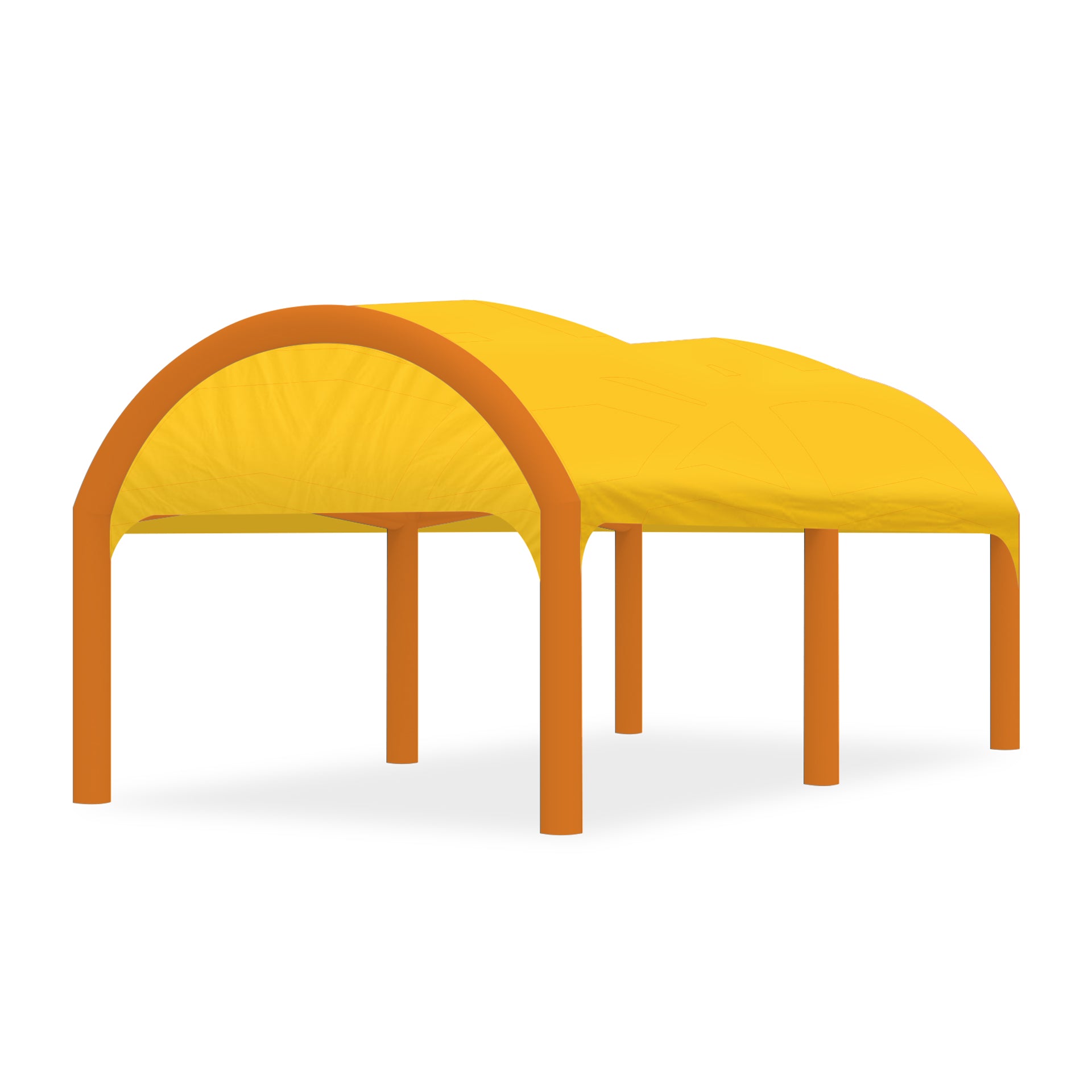 13x20 Polaris High-Pressure Inflatable Tent in Yellow with Orange Frame