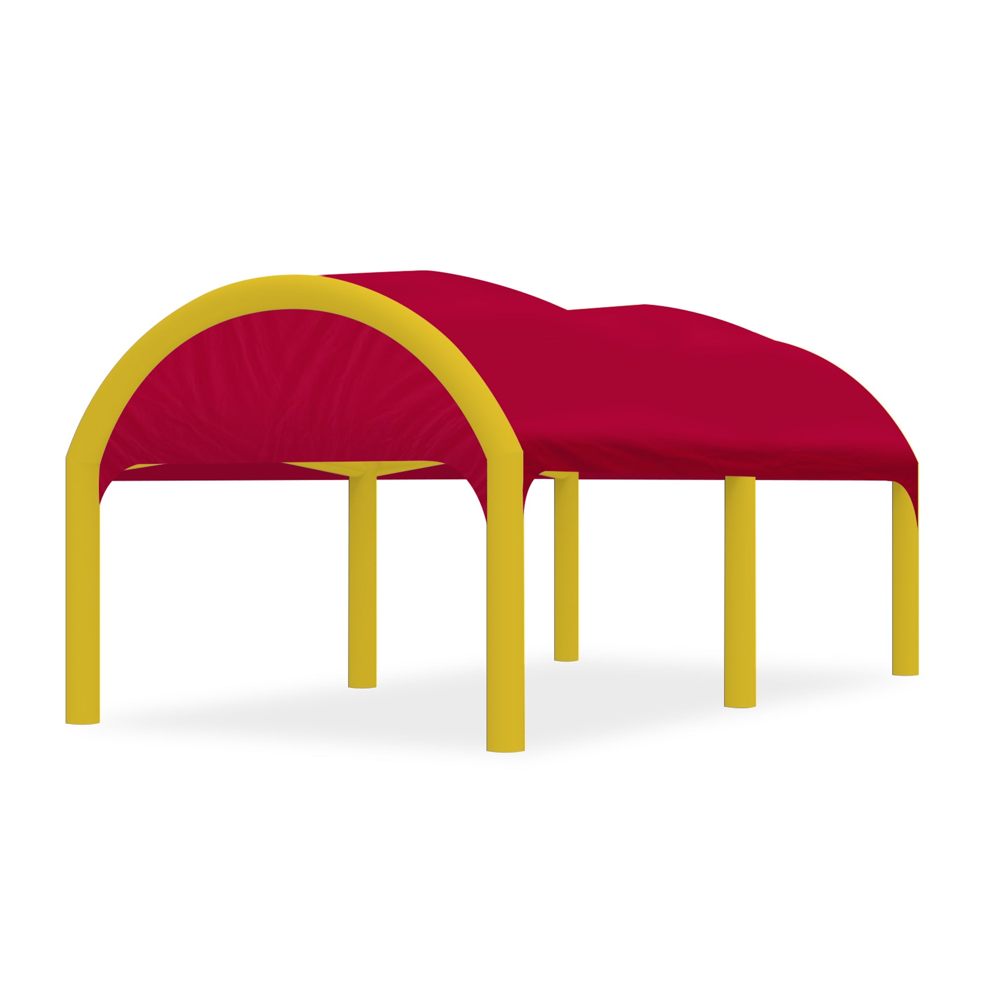 13x20 Polaris High-Pressure Inflatable Tent in Red with Yellow Frame