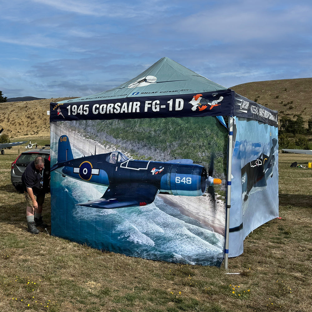 Custom Printed Canopy with Full Wall - Extreme Canopy