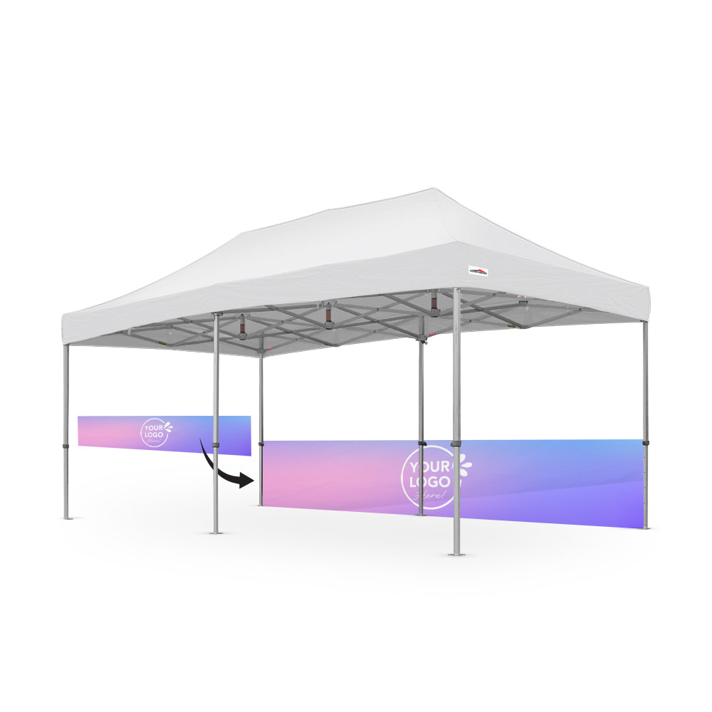 Custom Canopy Half Wall Double Print
