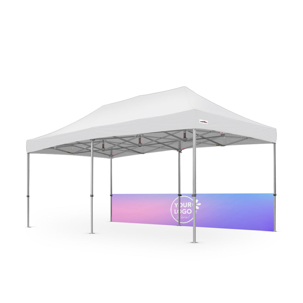 20' Printed Canopy Half Wall