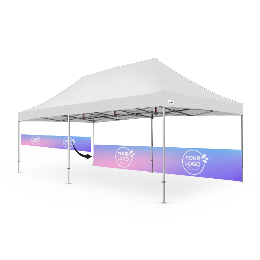 Custom Canopy Half Walls with Double Print