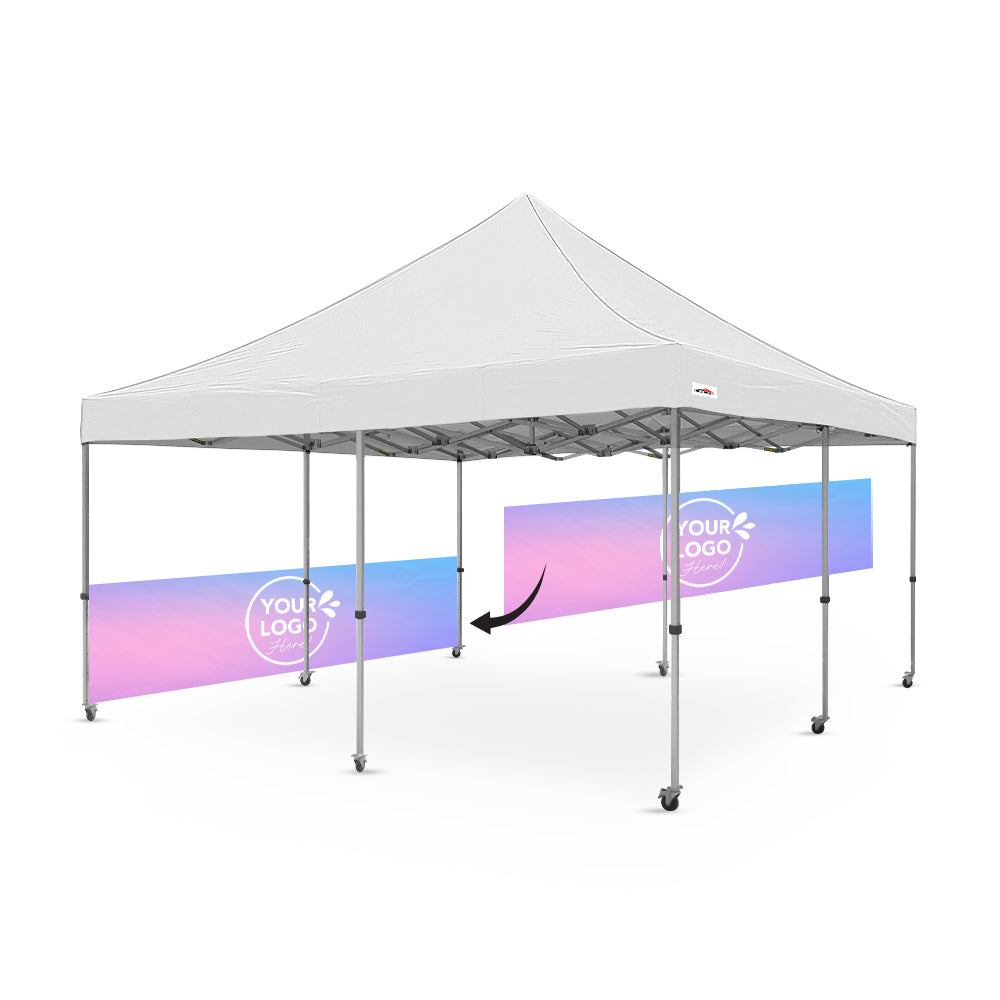 Custom Canopy Half Wall Double Print