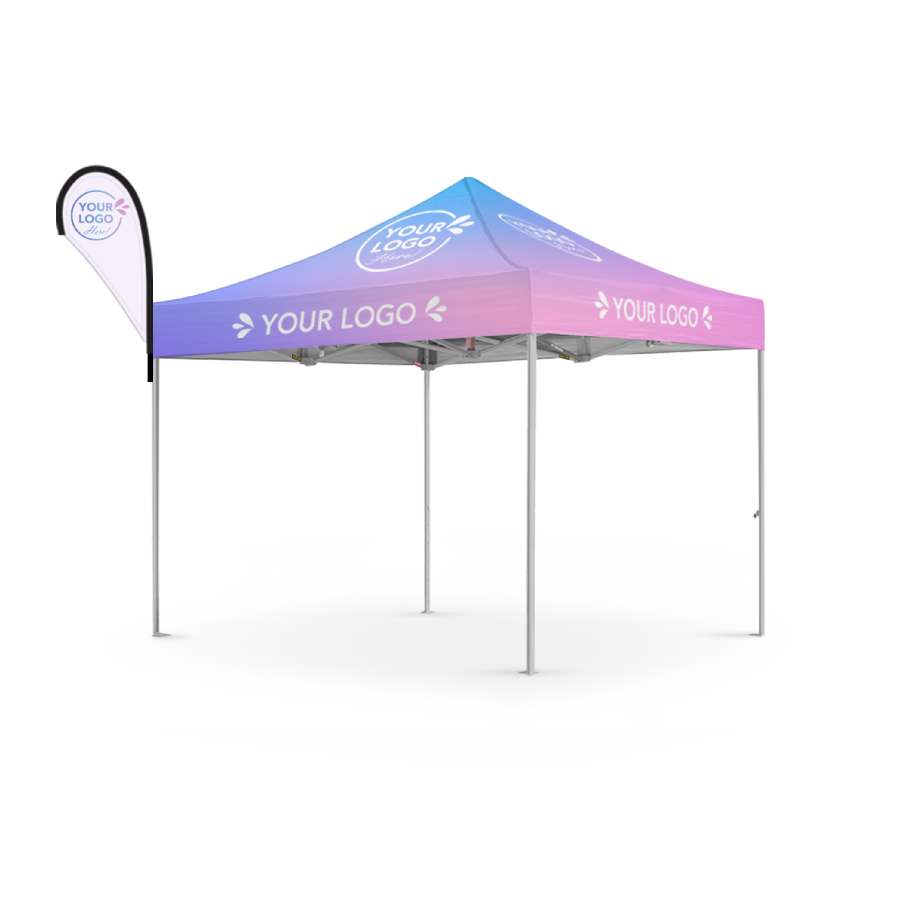Q8 10x10 Custom Canopy | Flag Boost Package Details