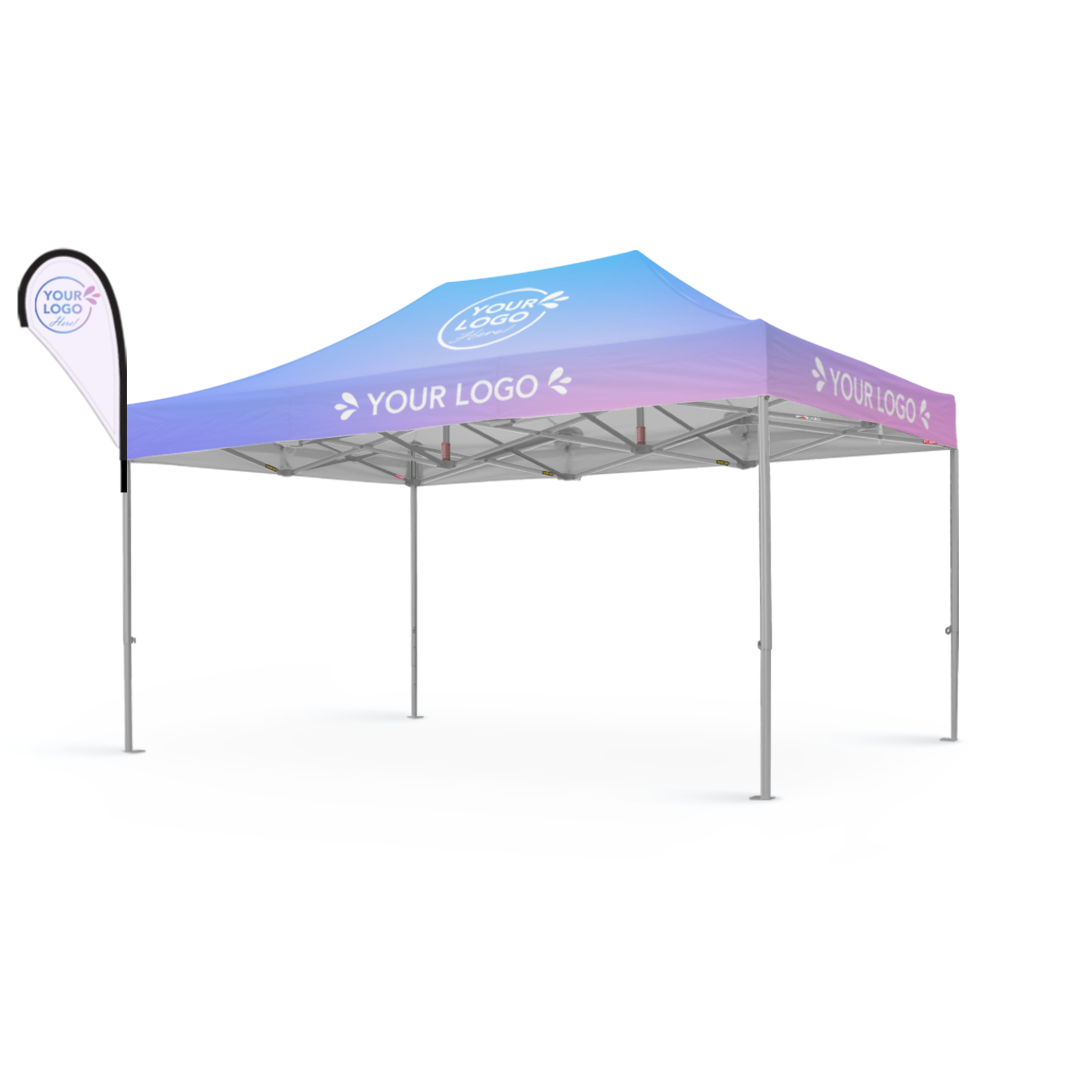 10’ x 15’ Custom Canopy | Flag Boost Package