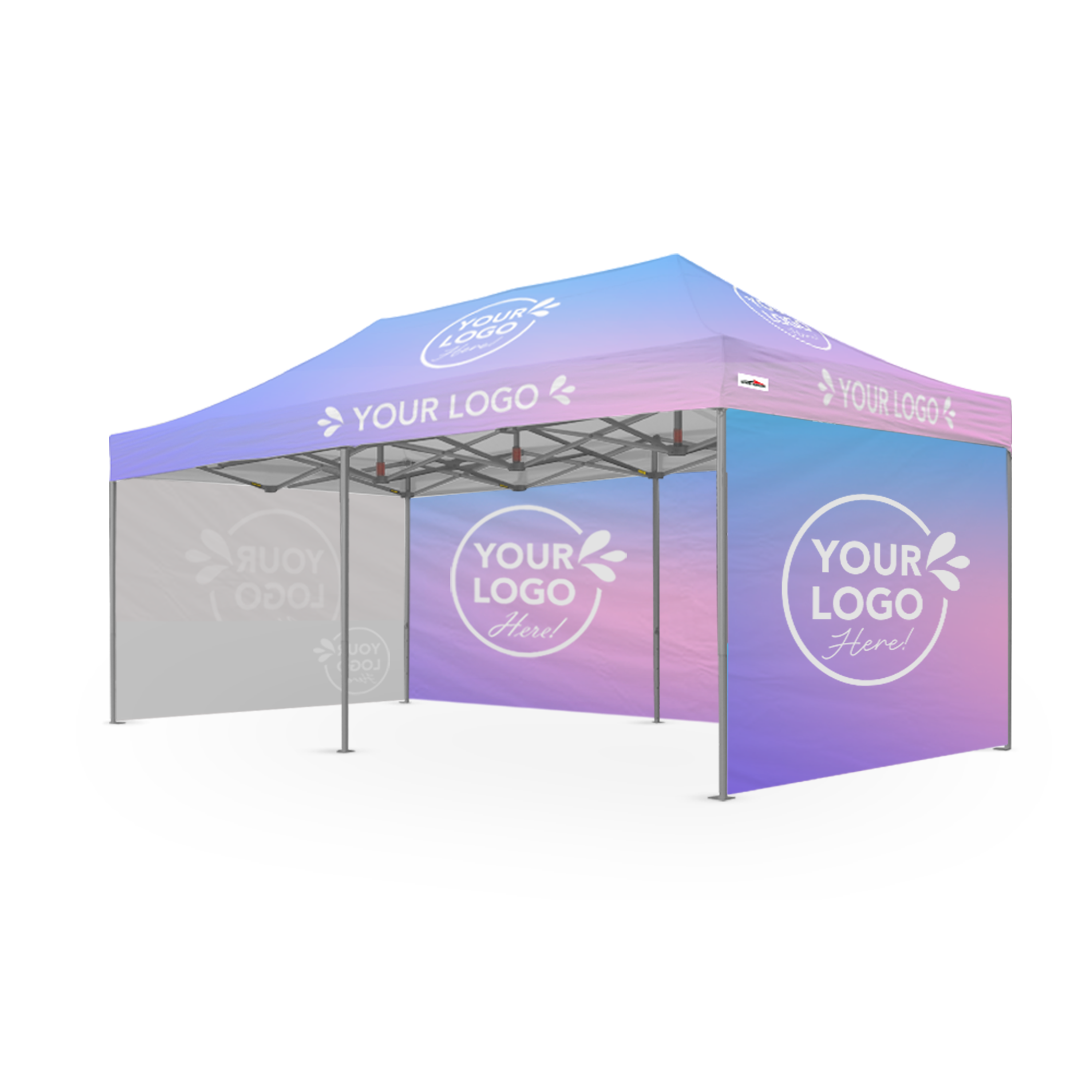 10’ x 20’ Custom Canopy | Showcase Wall Package