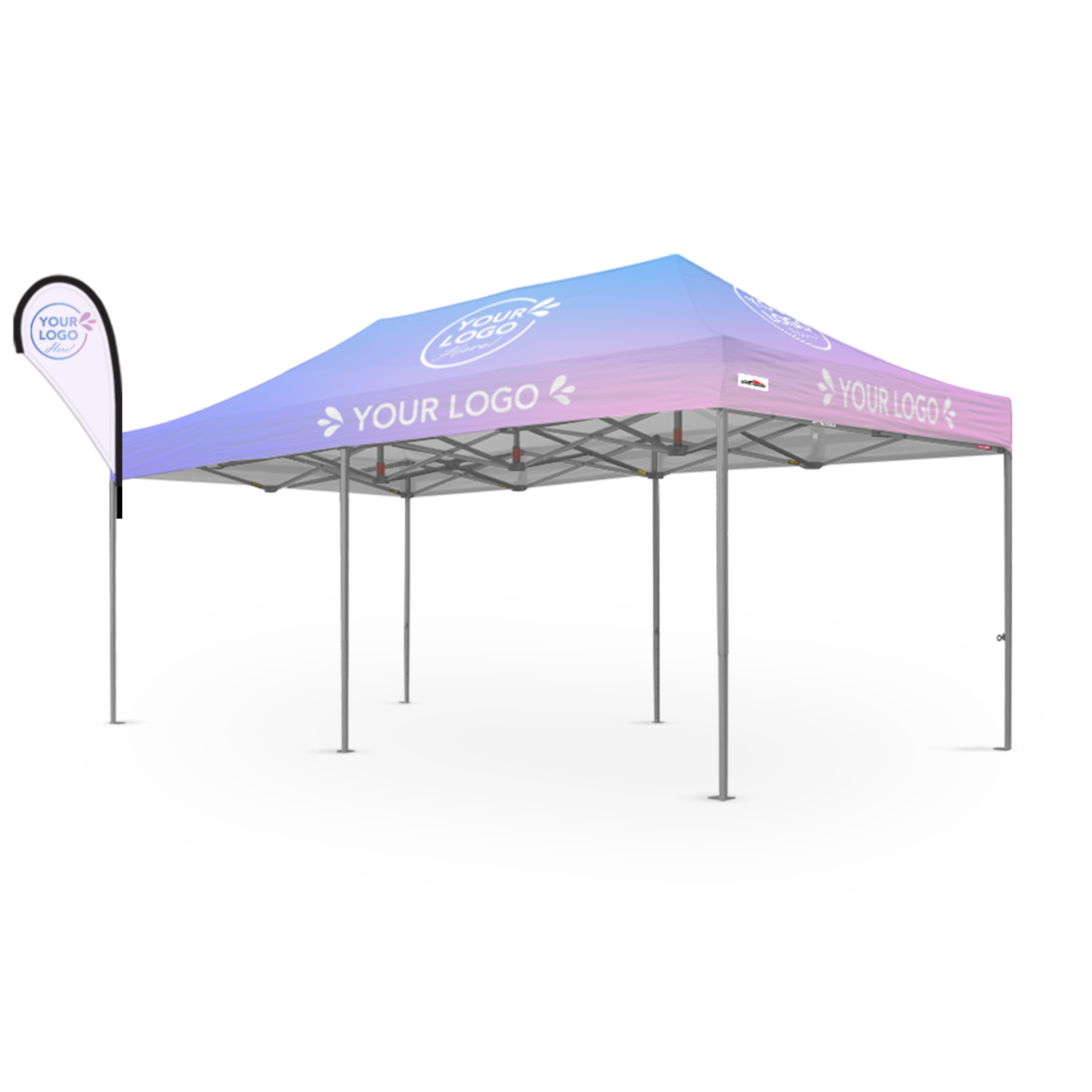 10’ x 20’ Custom Canopy | Flag Boost Package