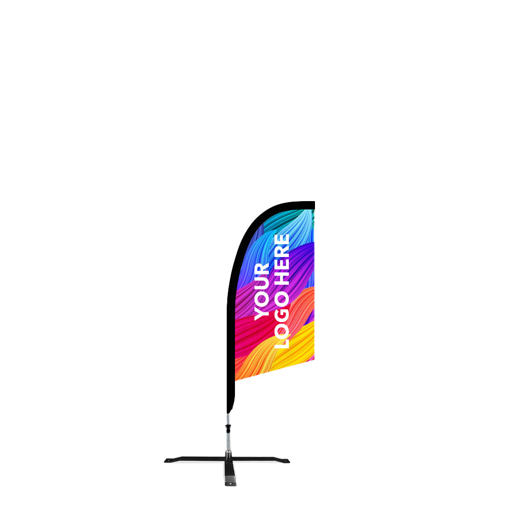 Custom printed feather flag banners set up by Extreme Marquees