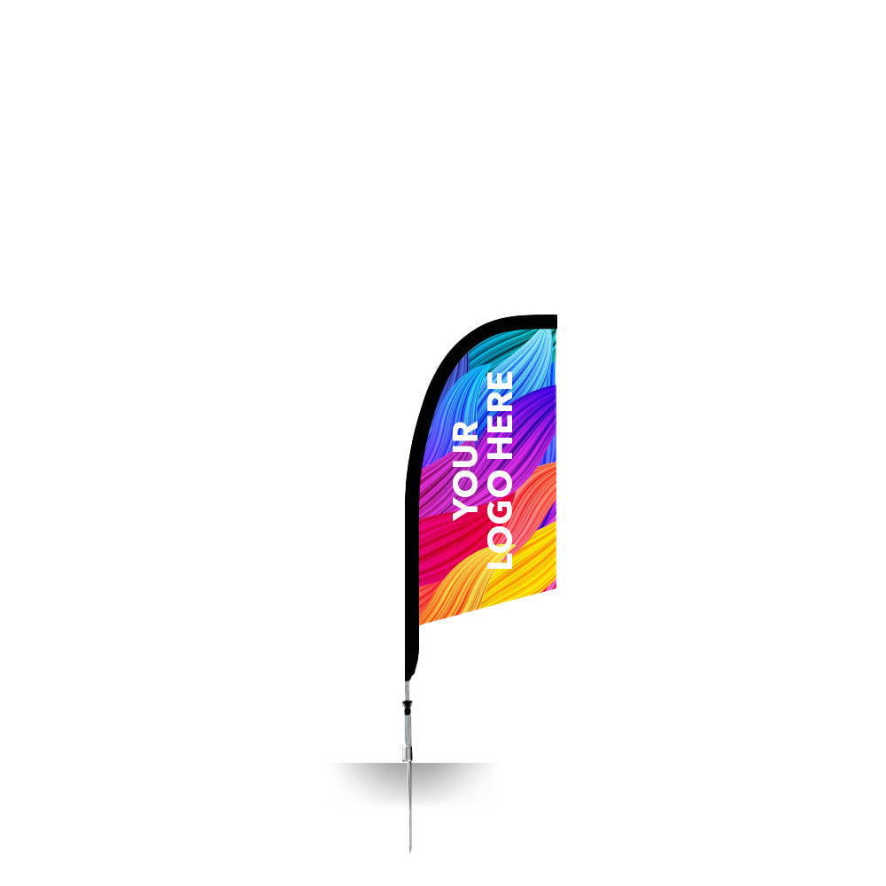 Small size custom printed feather flag banners by Extreme Marquees