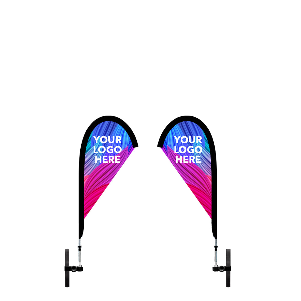Small Custom Teardrop Flag with DS Canopy Leg - Extreme Canopy
