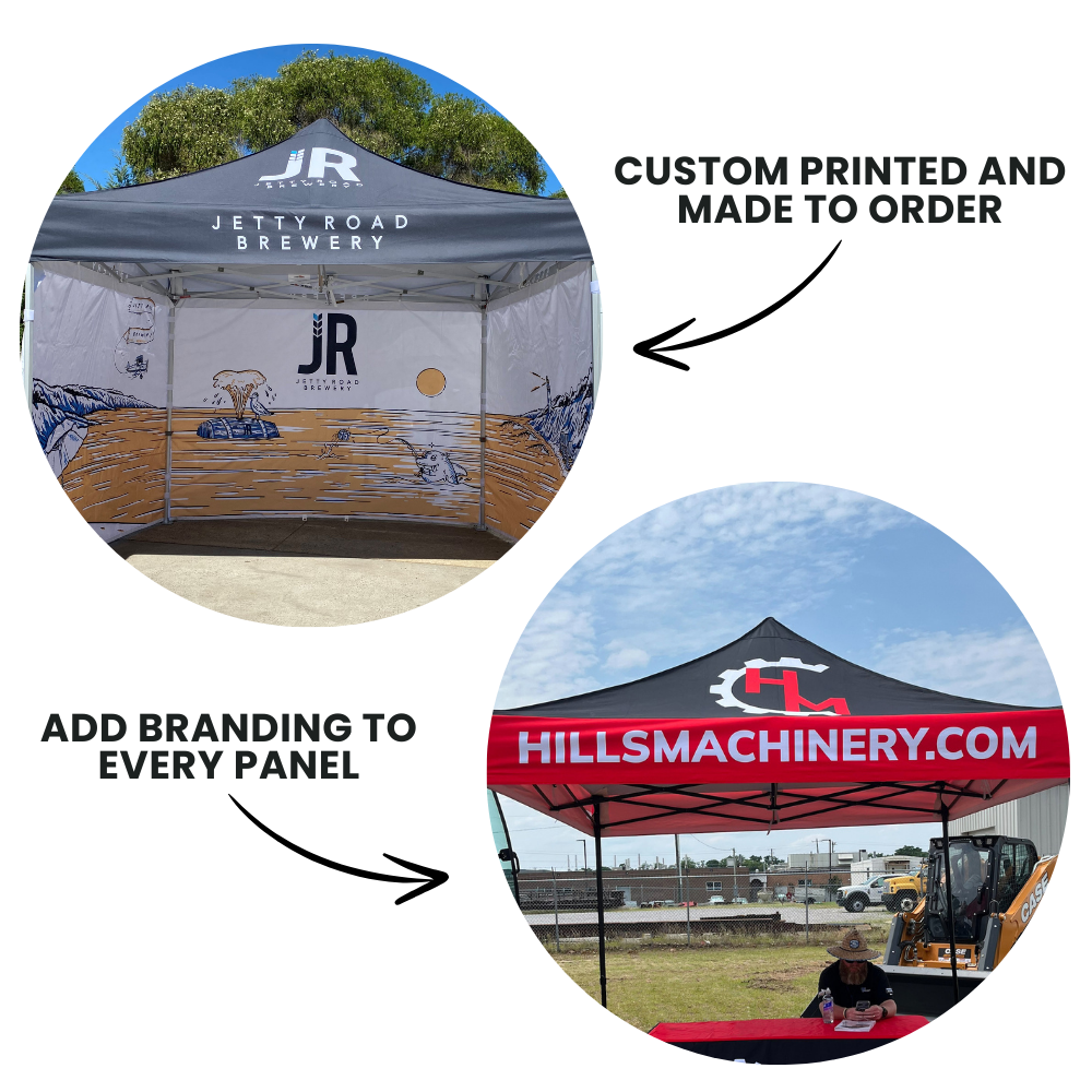 13x13 Custom Canopy Set up with Logo