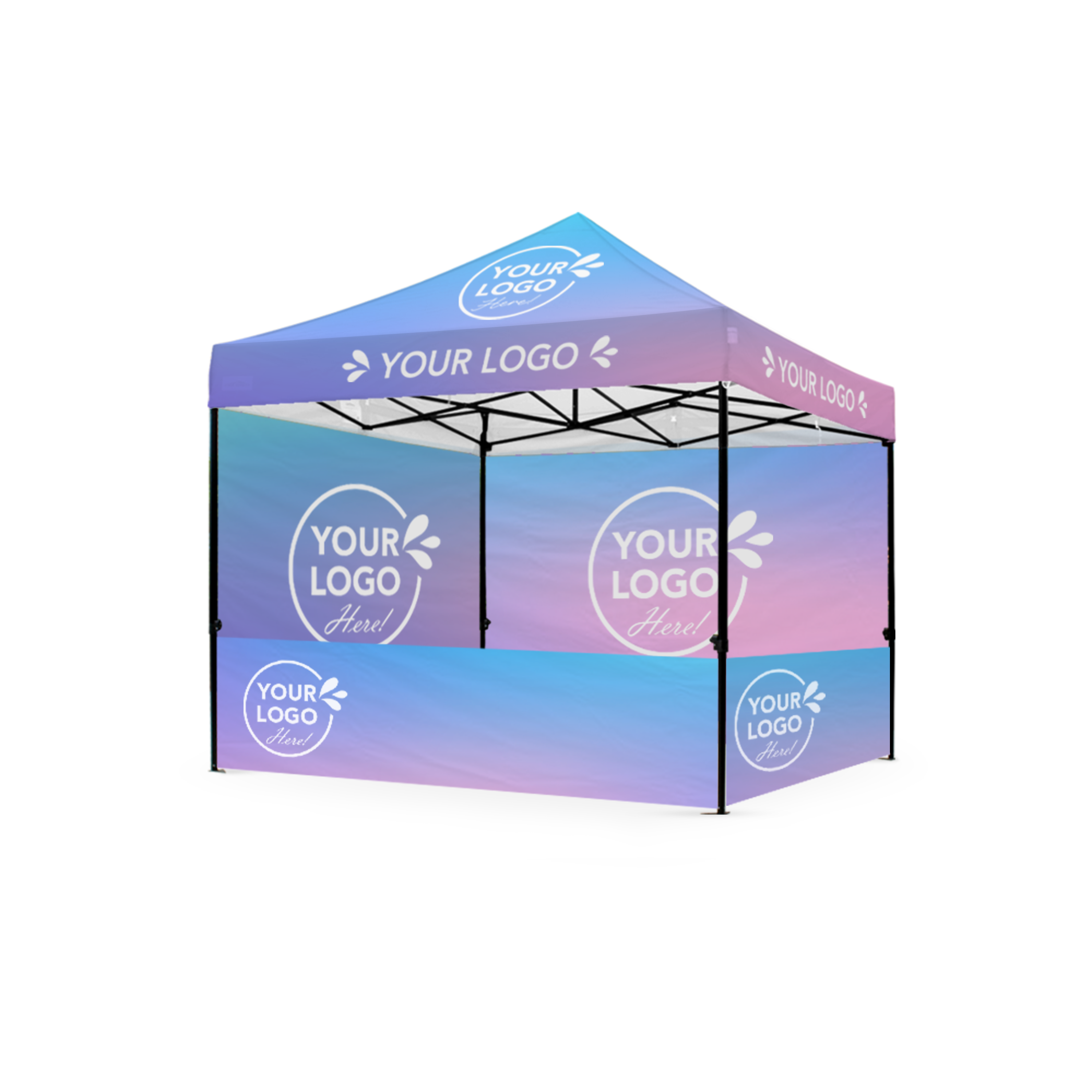 event tent with logo 10’ x 10’ Custom Canopy