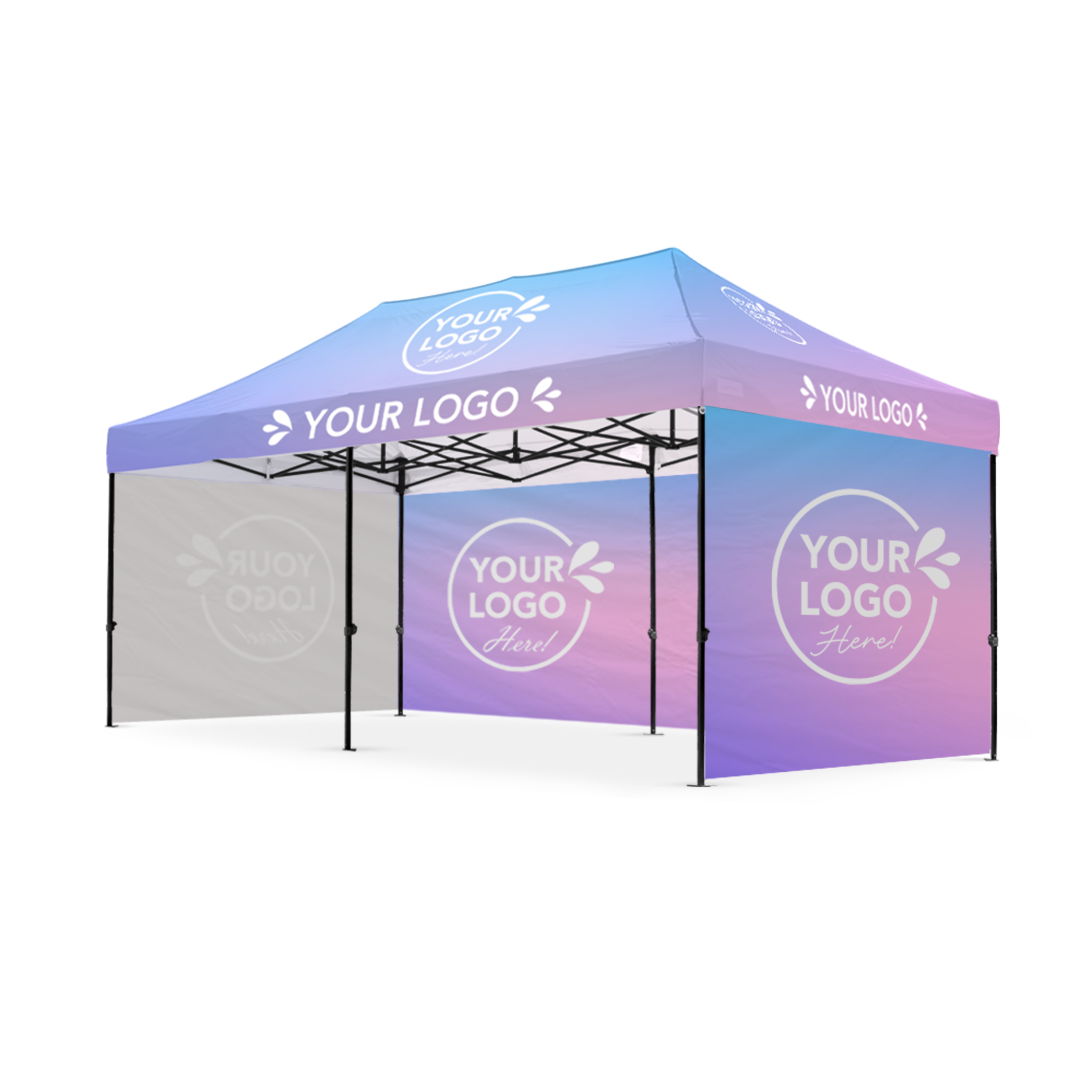 10’ x 20’ Custom Canopy | Showcase Wall Package