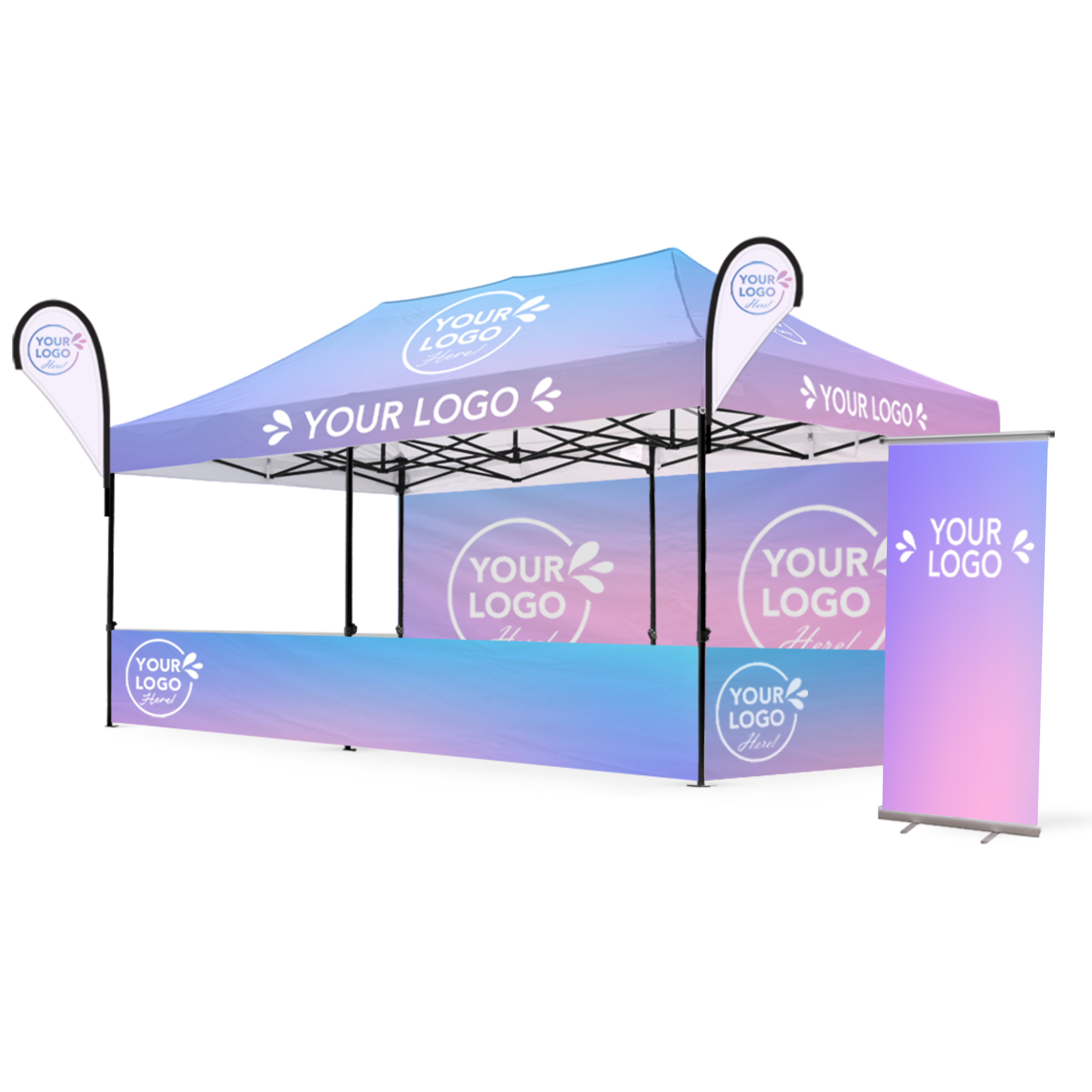 10x20 Custom Canopy Complete Event Package