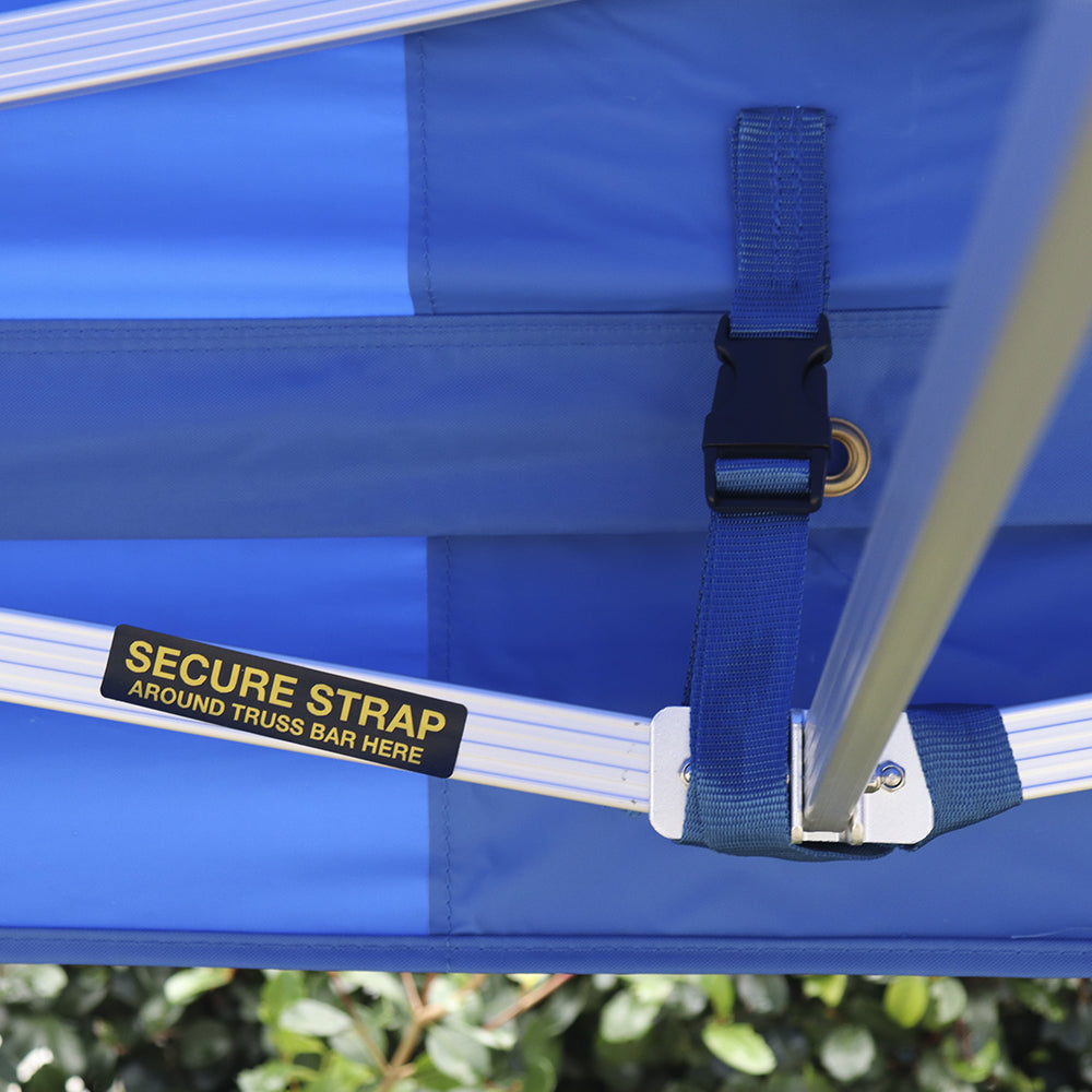 Secure strap aound truss bar