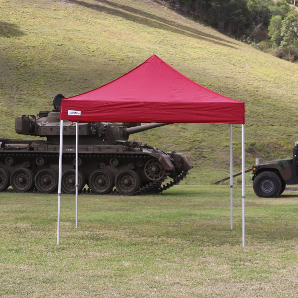 X6 velocity high strength 10x15 canopy tent in red