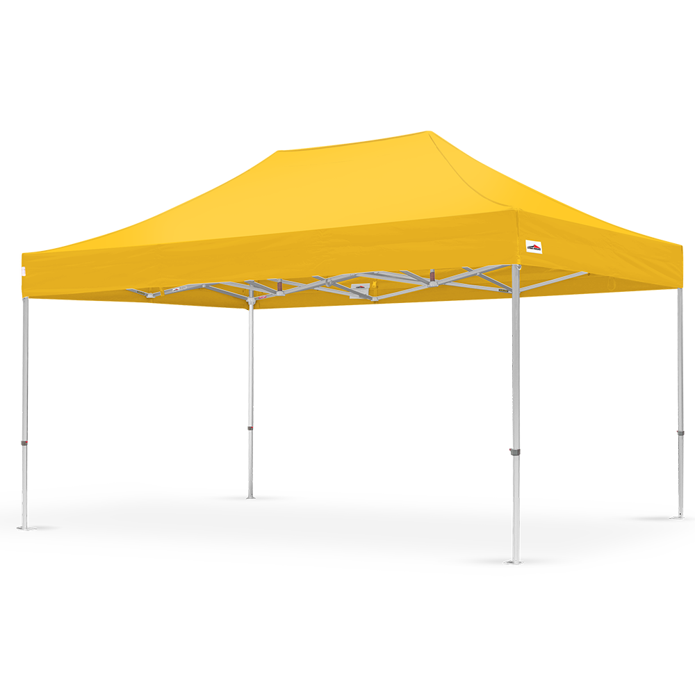 X6 velocity high strength 10x15 canopy tent in yellow