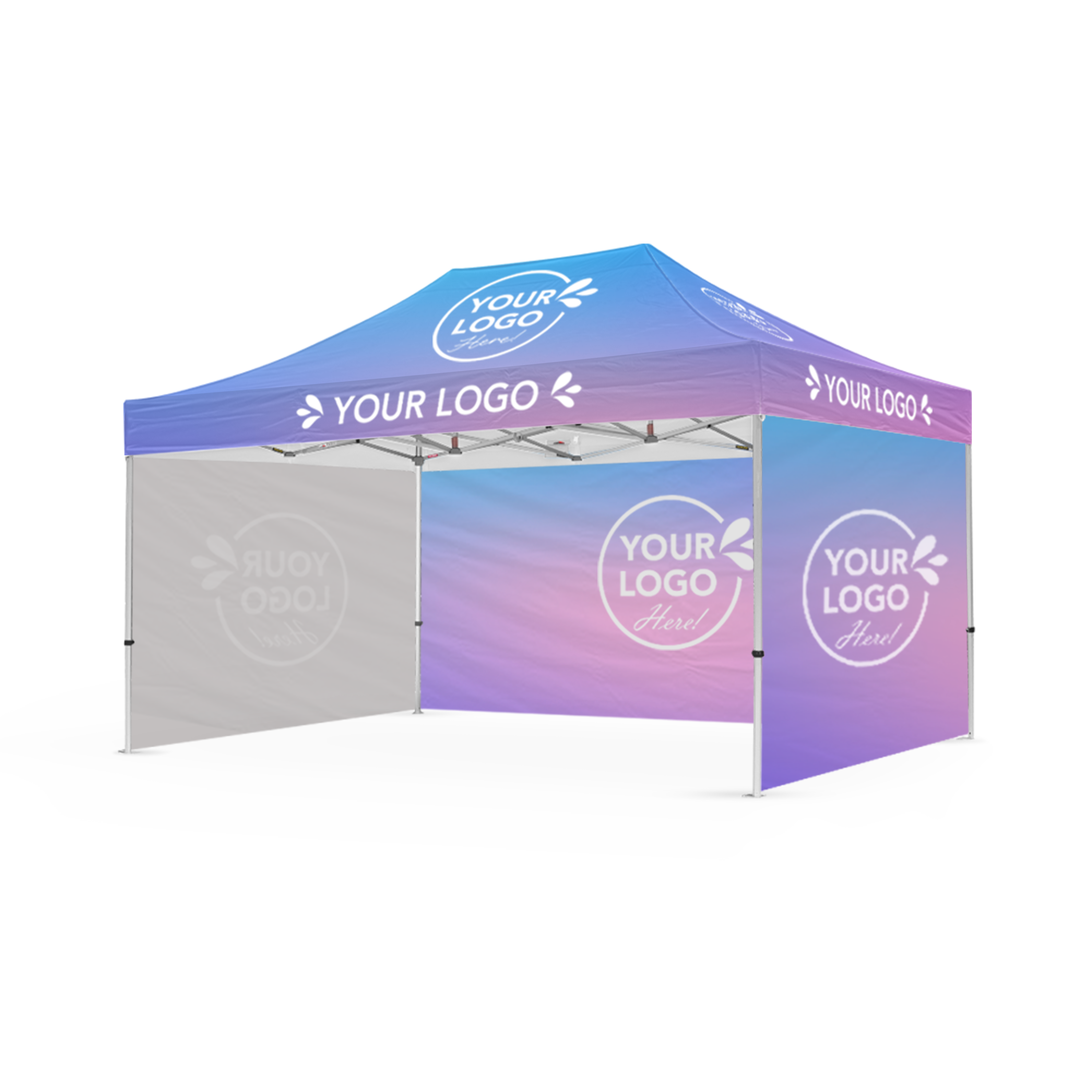 10’ x 15’ Custom Canopy | Showcase Wall Package