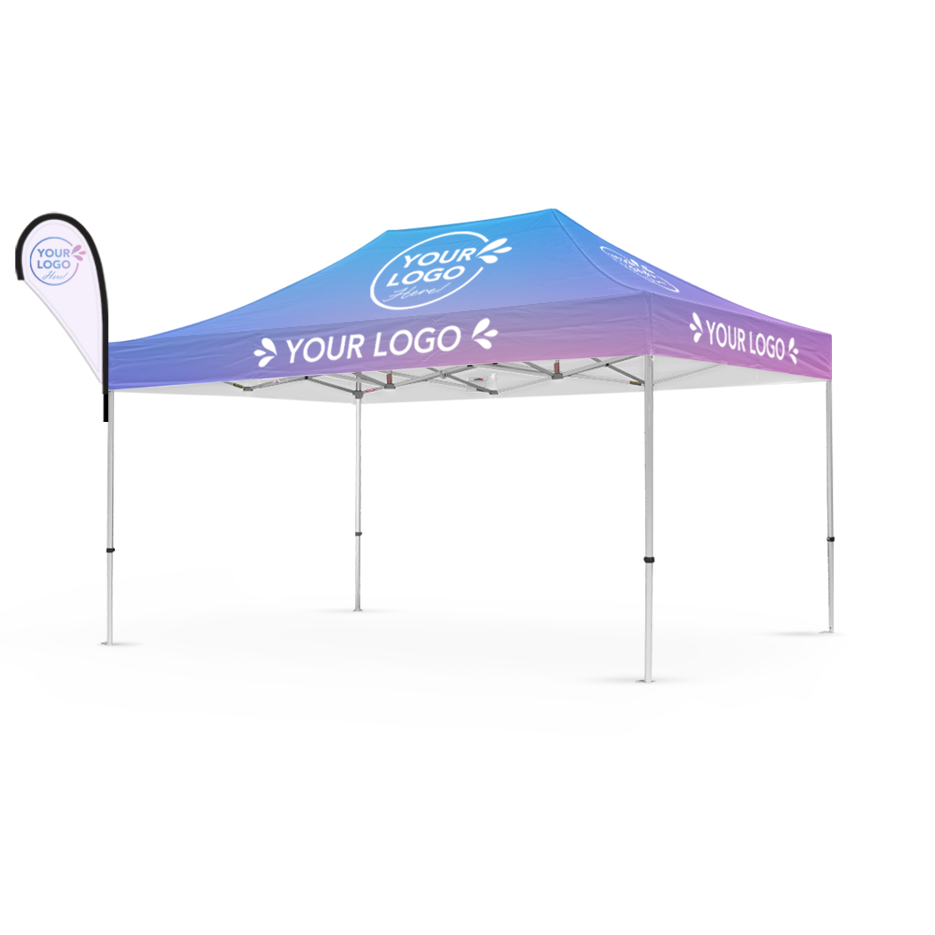 10’ x 15’ Custom Canopy | Flag Boost Package