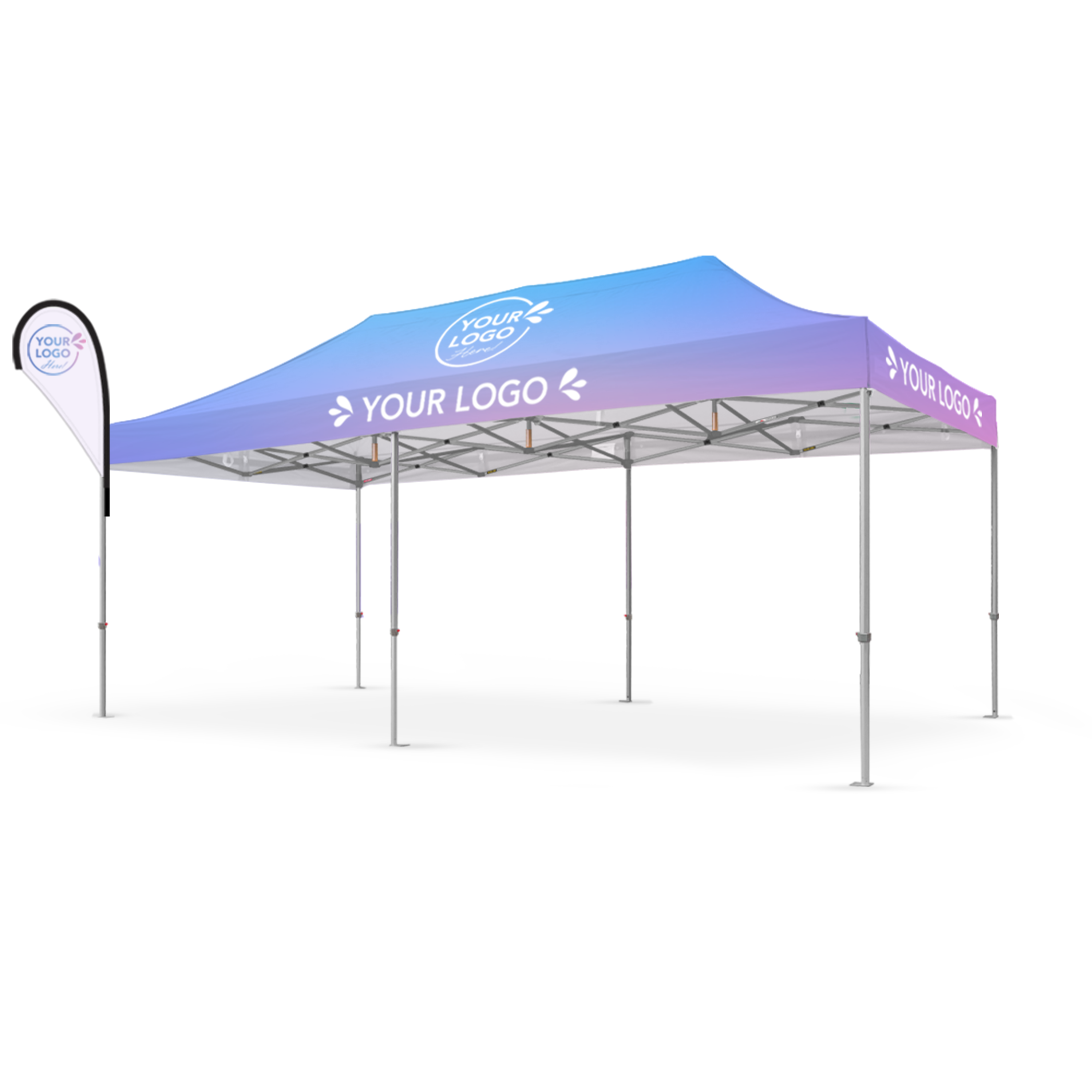 10’ x 20’ Custom Canopy | Flag Boost Package