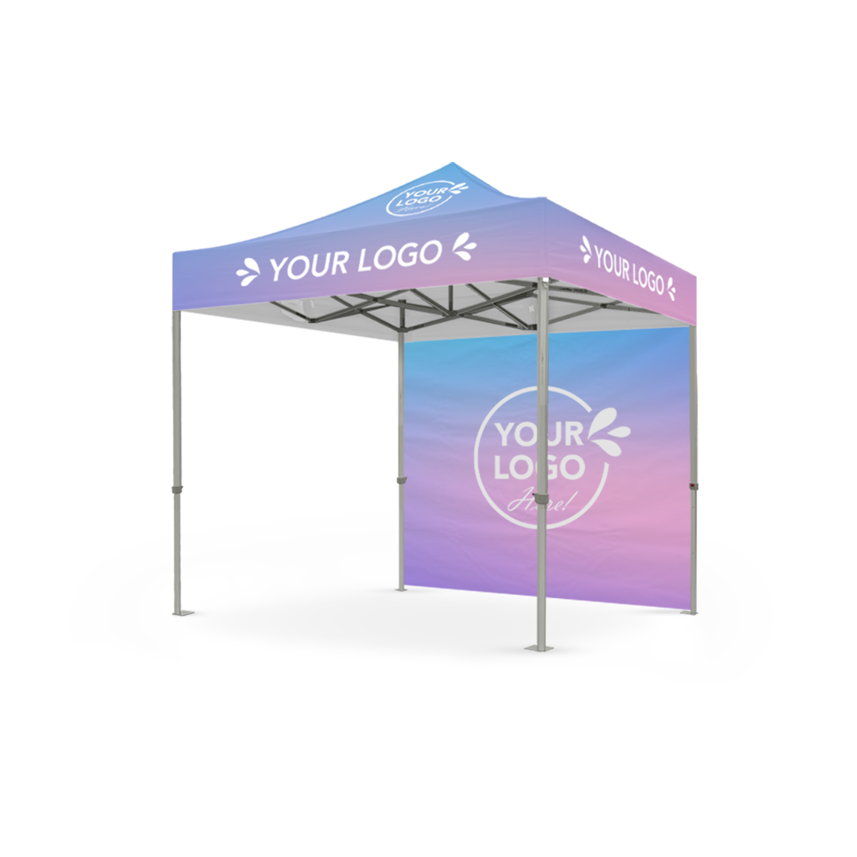 8' x 8' Custom Canopy Backdrop Boost Package Includes Printed Roof, and Printed Wall