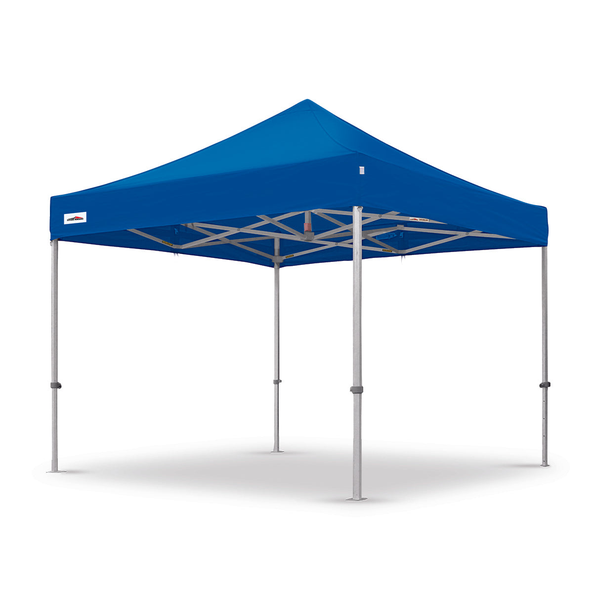 Blue 10x10 ft X7 Tectonic canopy tent with 29-inch extended legs and a heavy-duty aluminum frame