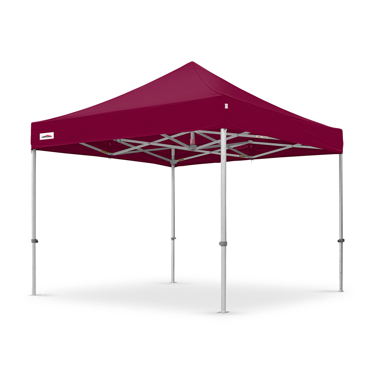 Maroon shade 10x10 ft X7 Tectonic canopy designed with a premium aluminum frame and extended 29-inch legs.