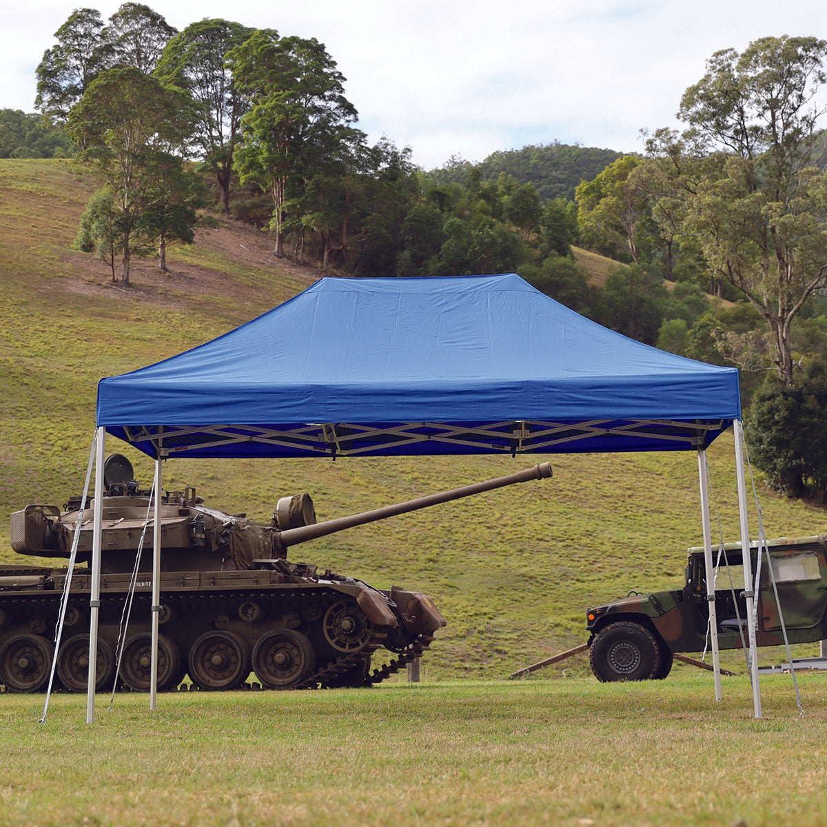 X7 Tectonic 10' x 15' Canopy Blue Set up