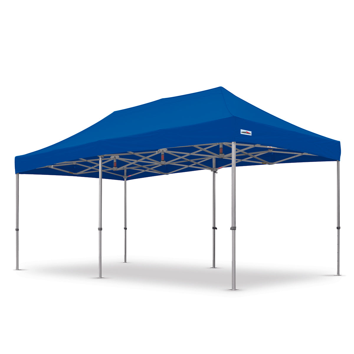 Blue 10x20 ft X7 Tectonic canopy tent equipped with a heavy-duty aluminum frame and 29-inch extended legs for added height.