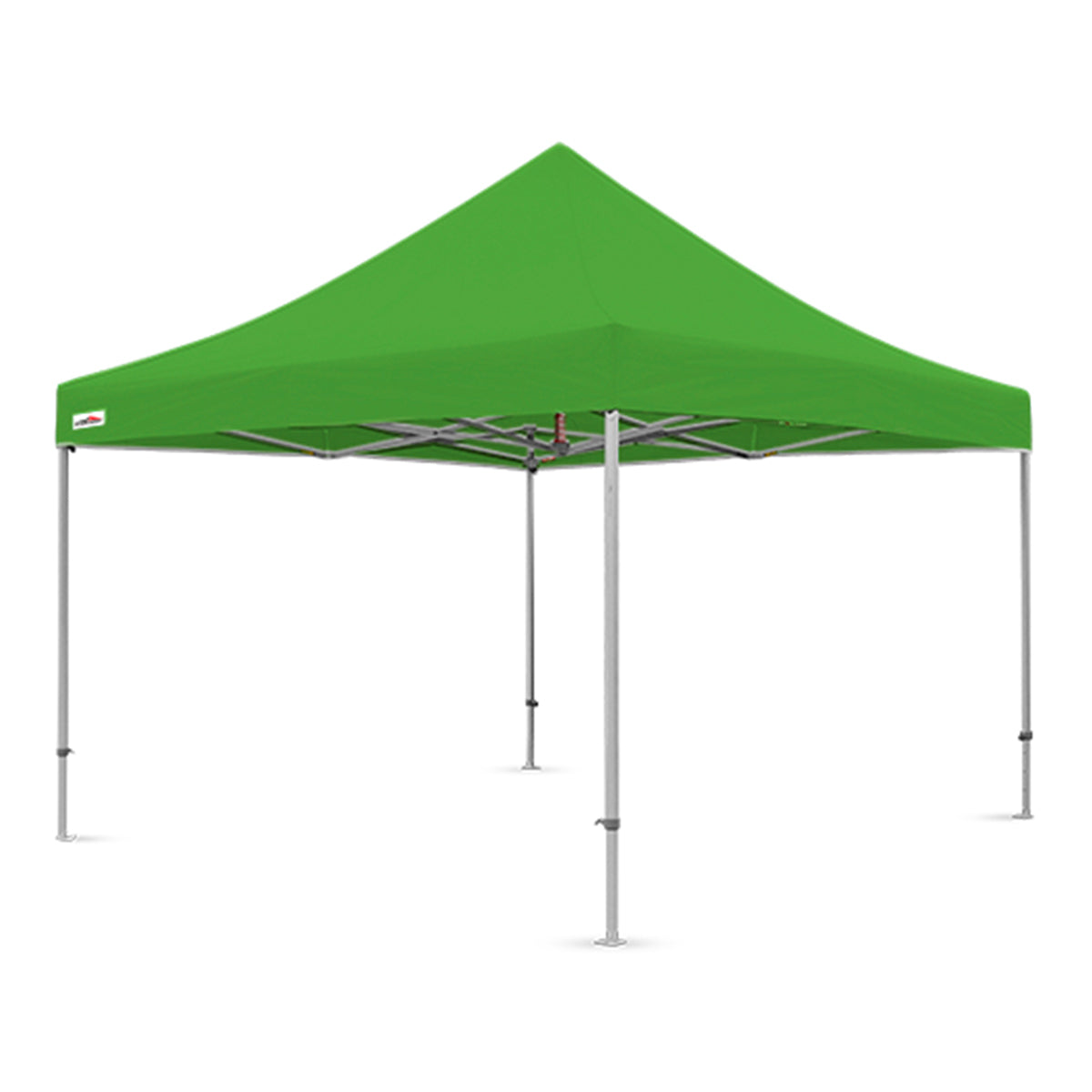 Apple green 13x13 ft X7 Tectonic shelter with a durable aluminum frame system and 29-inch extended legs.