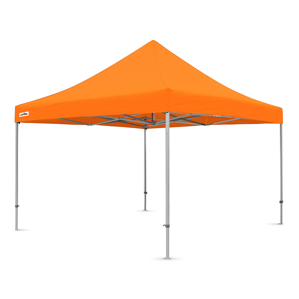 Orange 13x13 ft X7 Tectonic tent featuring a durable aluminum construction and extended 29-inch legs.