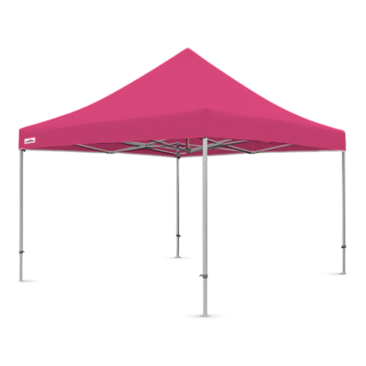 Pink 13x13 ft X7 Tectonic canopy with a strong aluminum frame and upgraded 29-inch extended legs.