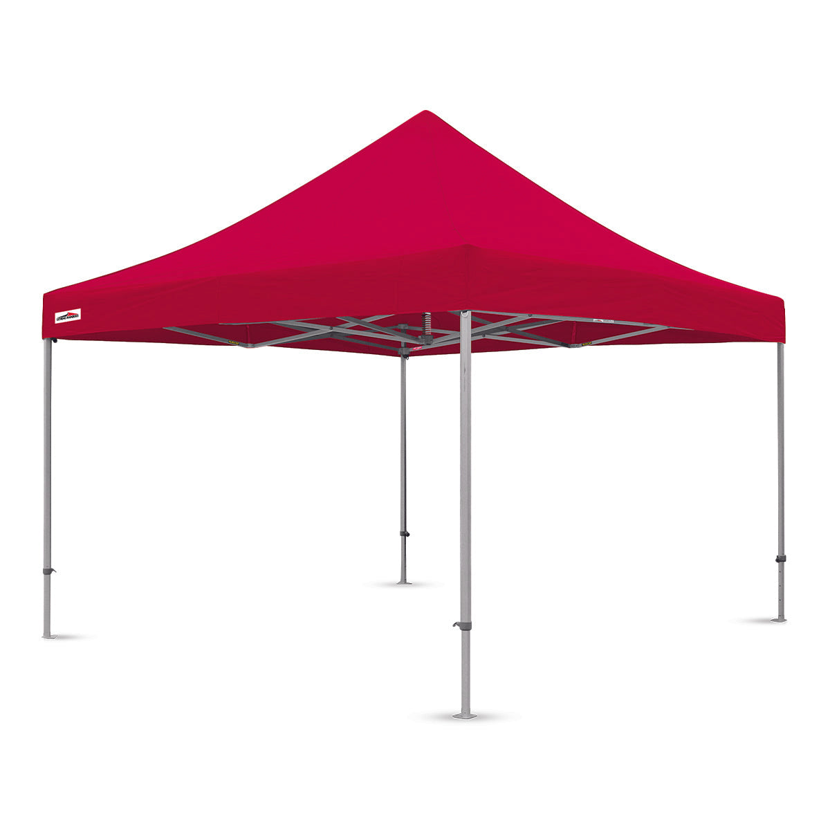 Red 13x13 ft X7 Tectonic shelter with a robust aluminum frame and upgraded 29-inch extended legs.