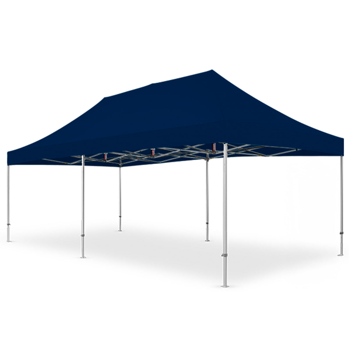 Ocean blue 13x26 ft X7 Tectonic canopy built with a heavy-duty aluminum frame and extended 29-inch legs.