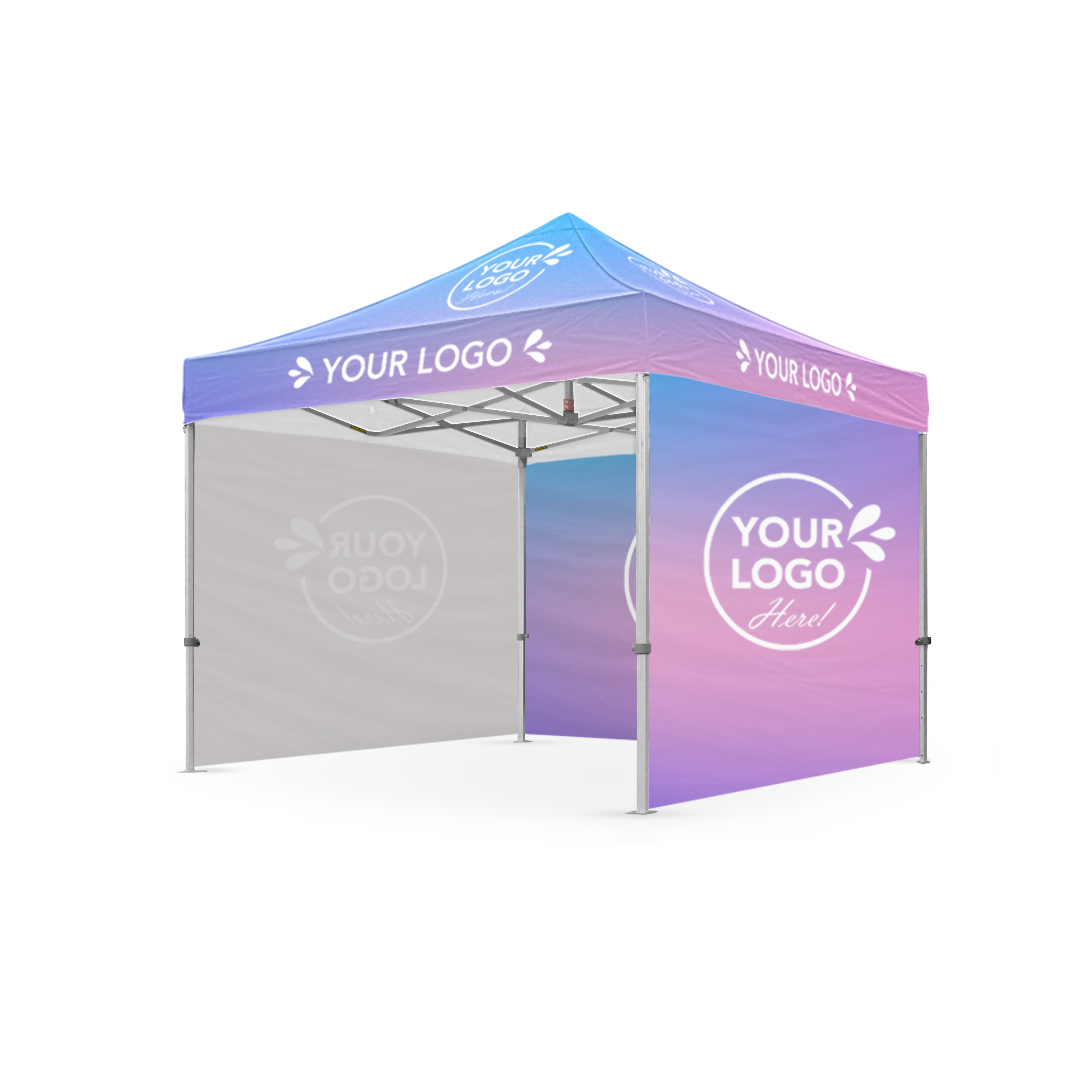 X7 10x10 Custom Canopy Showcase Wall Package