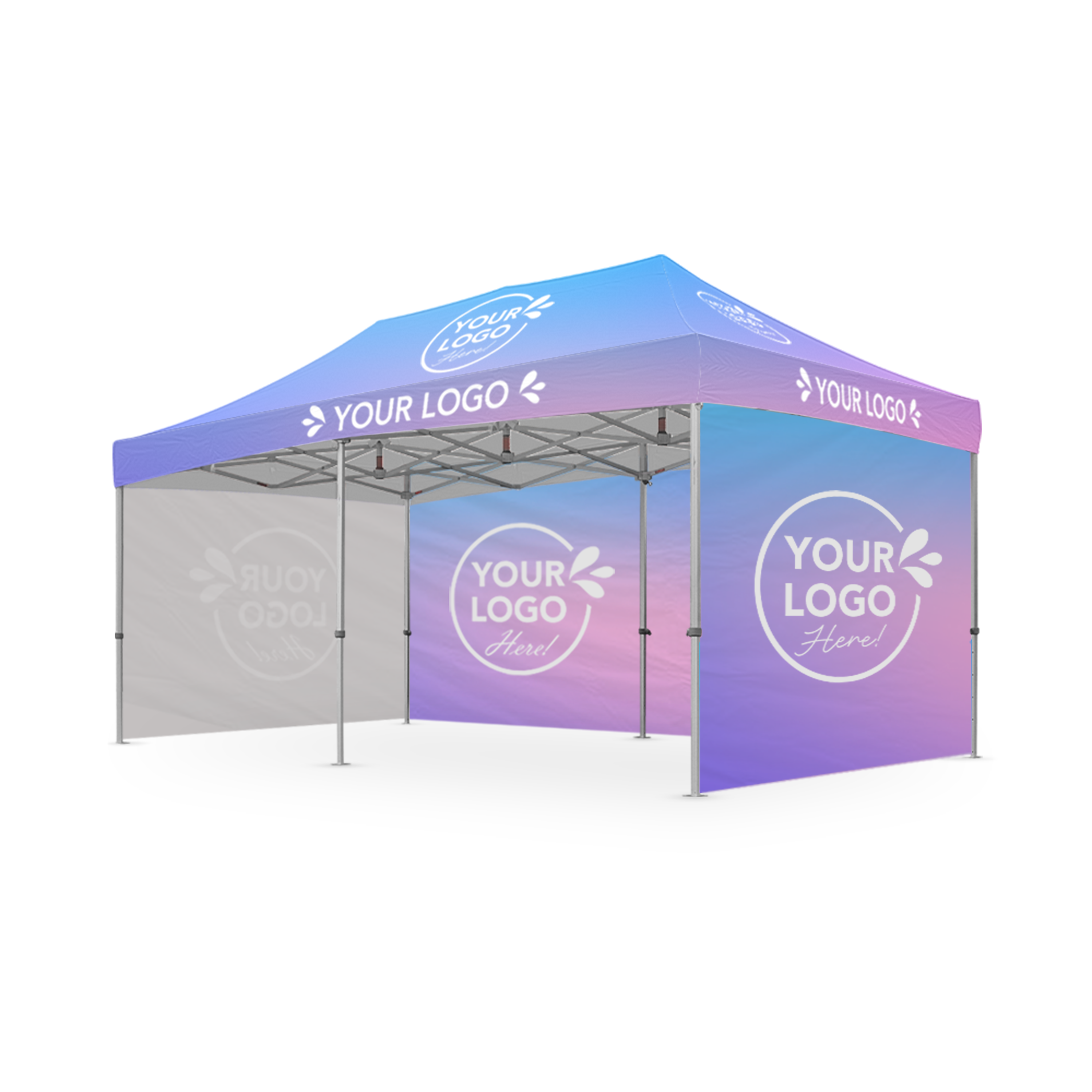 10’ x 20’ Custom Canopy | Showcase Wall Package