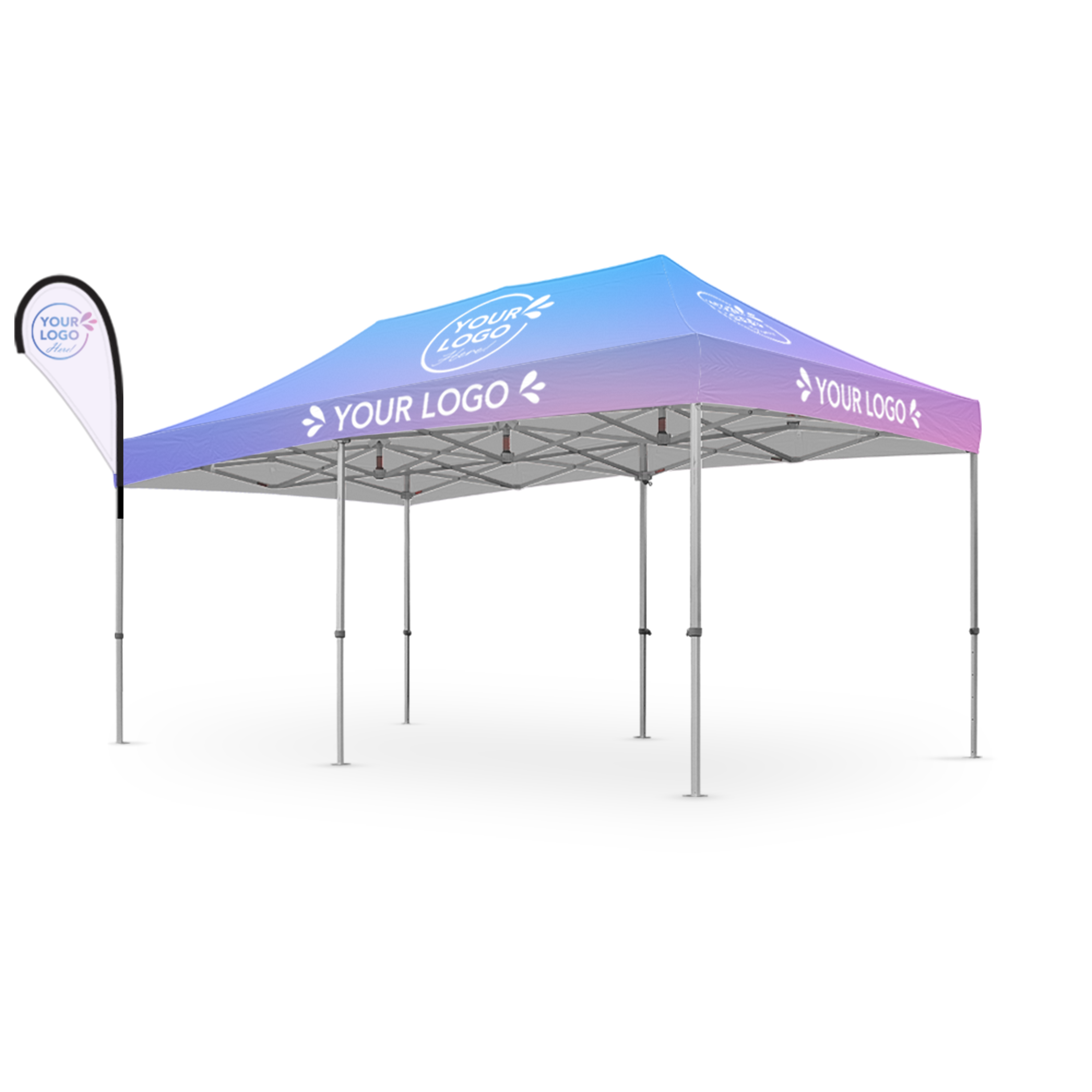 10’ x 20’ Custom Canopy | Flag Boost Package