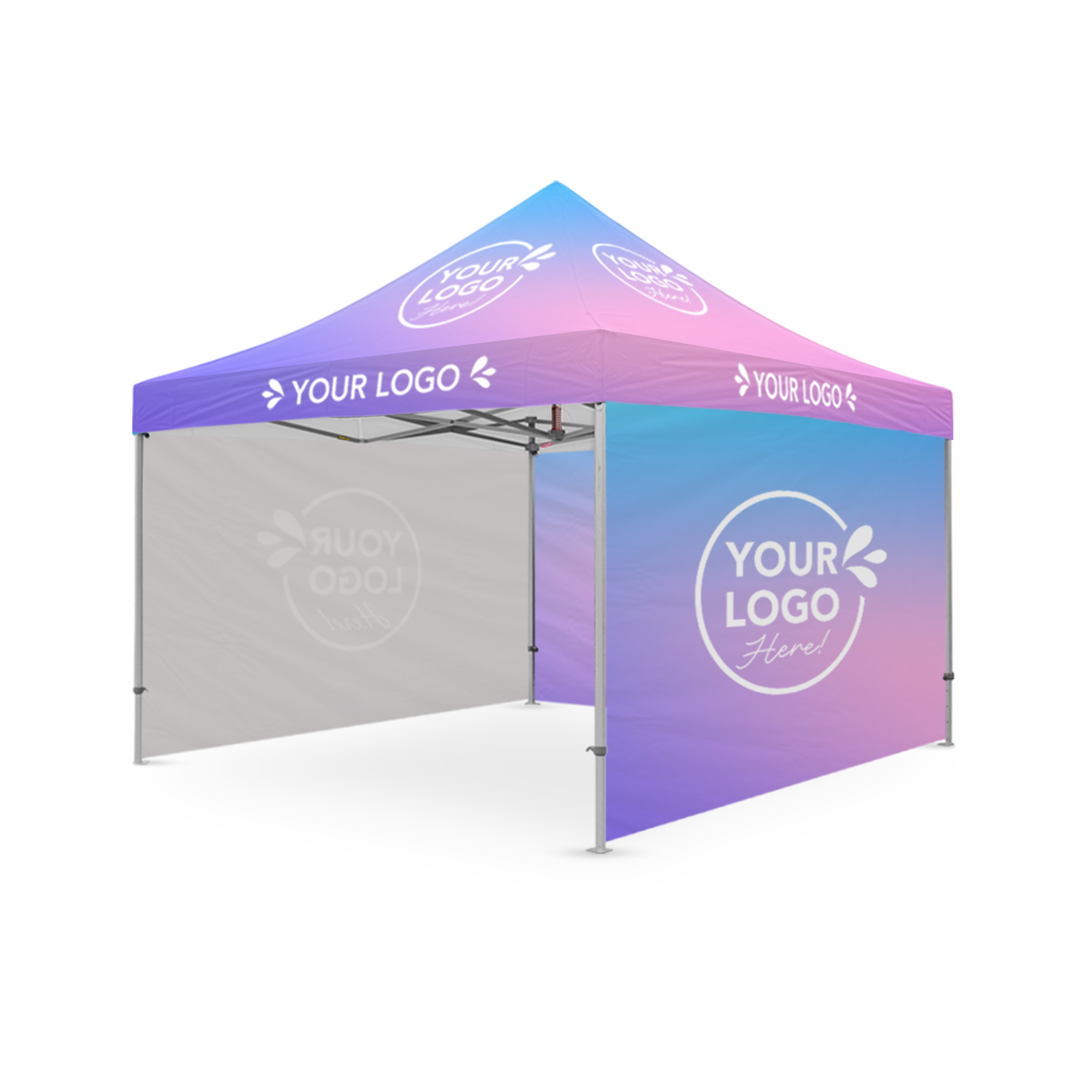 13x13 Custom Canopy Showcase Wall Package