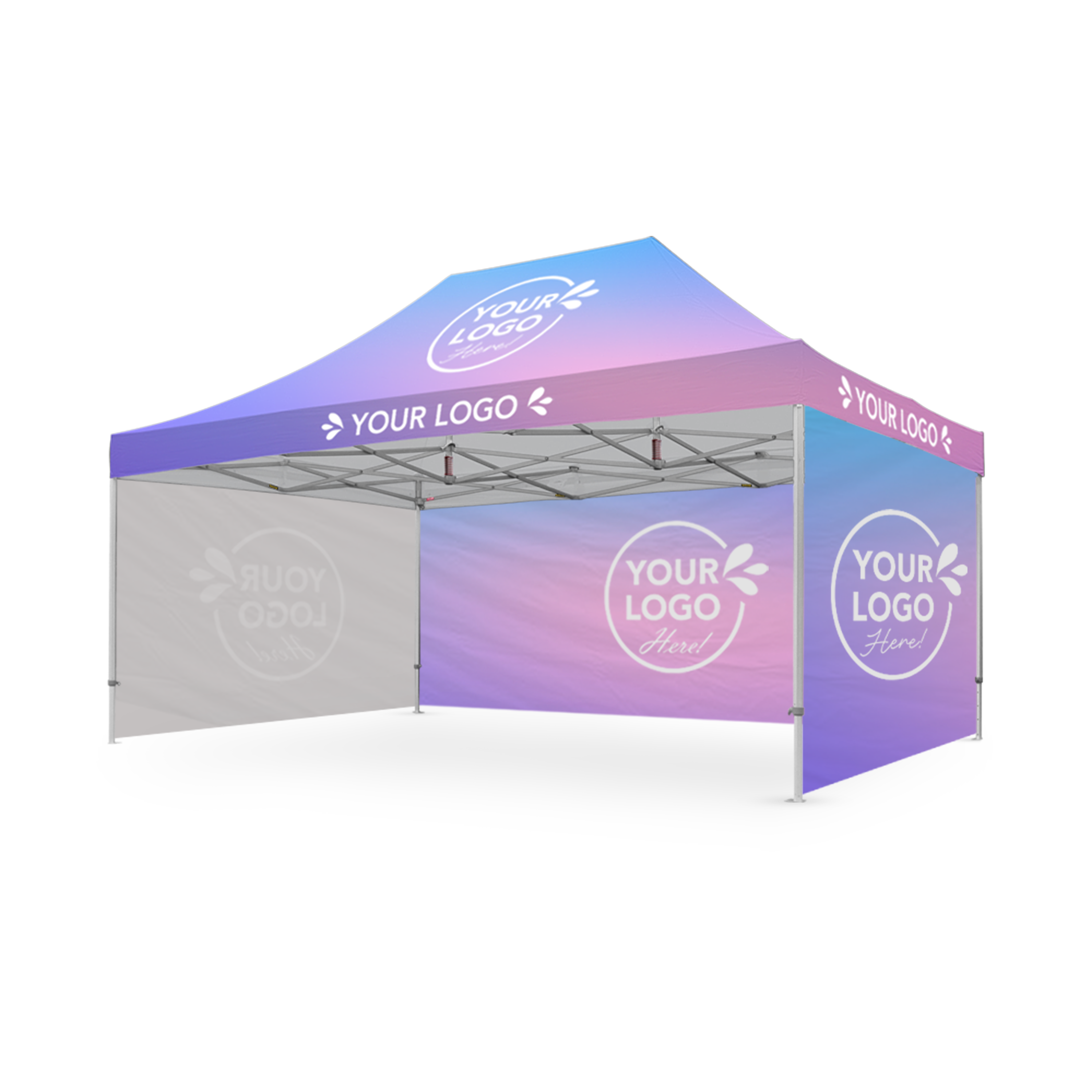 13x20 Custom Canopy Showcase Wall Package