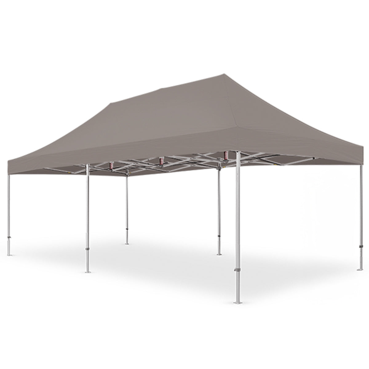 Fossil-colored 13x26 ft X7 Tectonic canopy with a reinforced aluminum frame and extra-tall 29-inch legs.