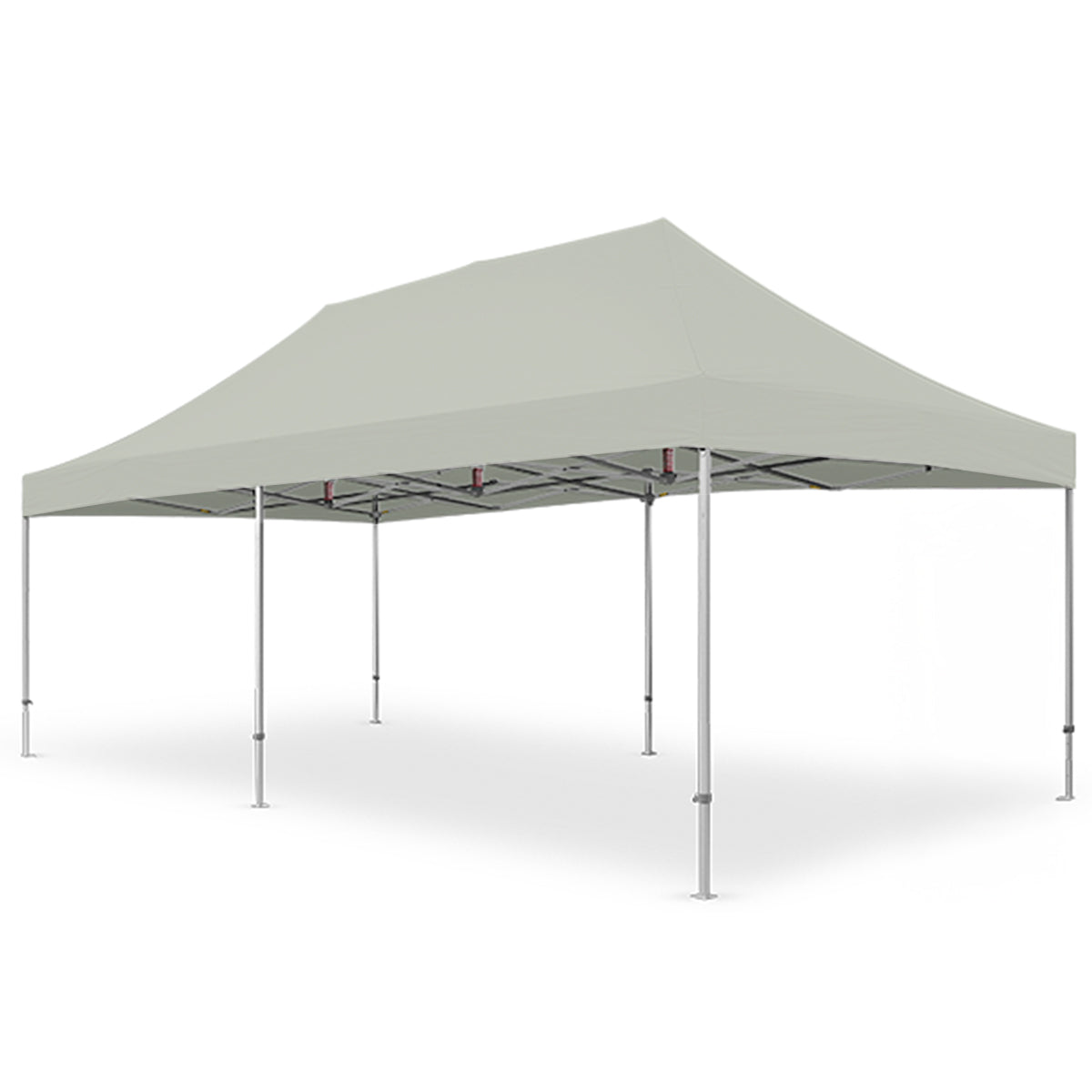 Gray 13x26 ft X7 Tectonic canopy tent designed with a robust aluminum frame and extended 29-inch leg height.