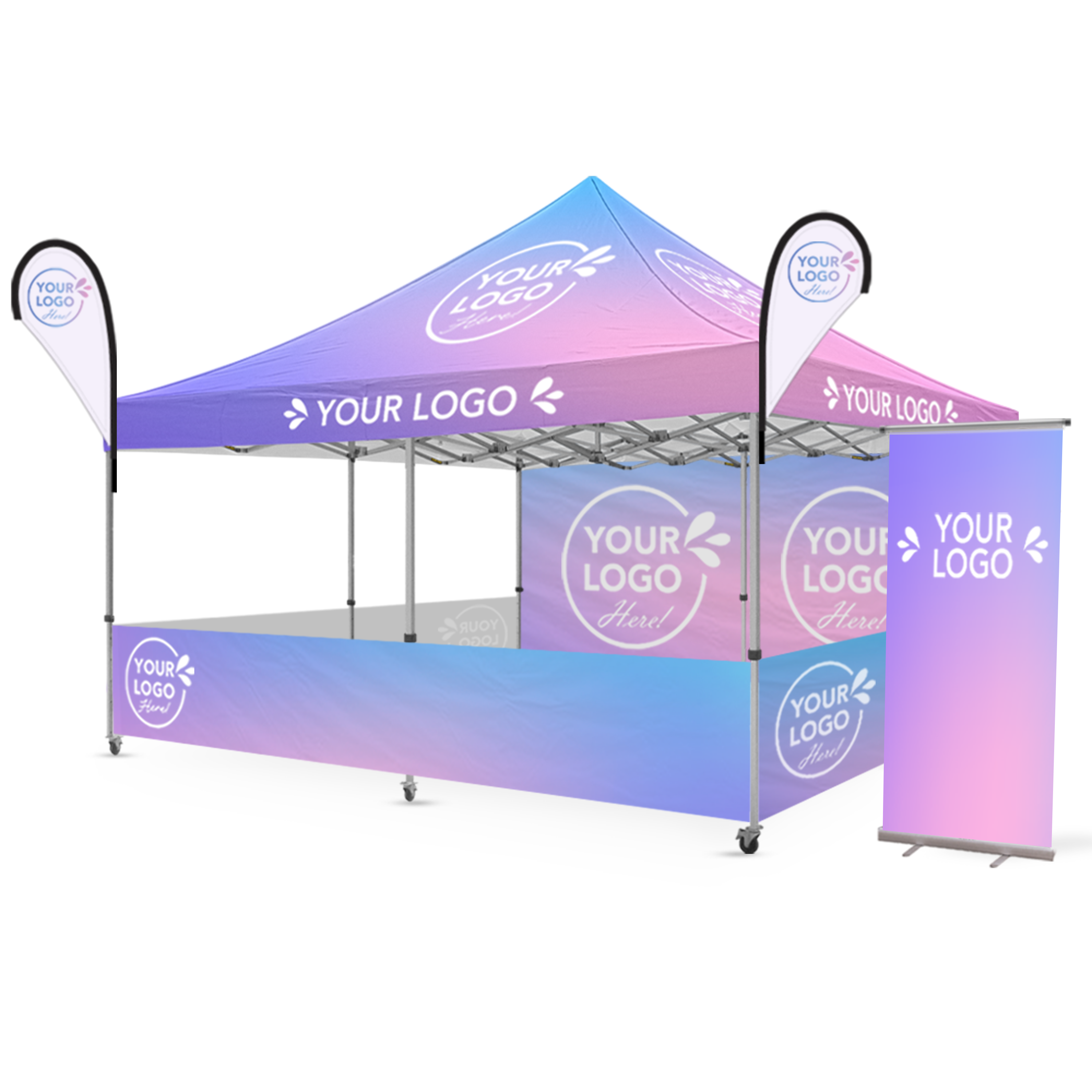 event tent with logo 16' x 16' Custom Canopy