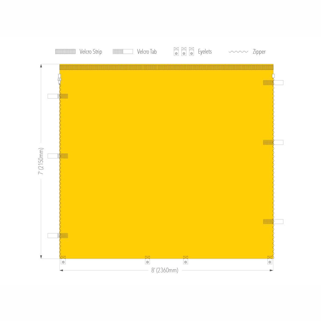 8' Canopy Wall | Canopy Accessory