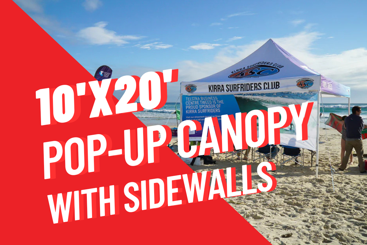 10'x20' Pop-Up Canopy with Sidewalls