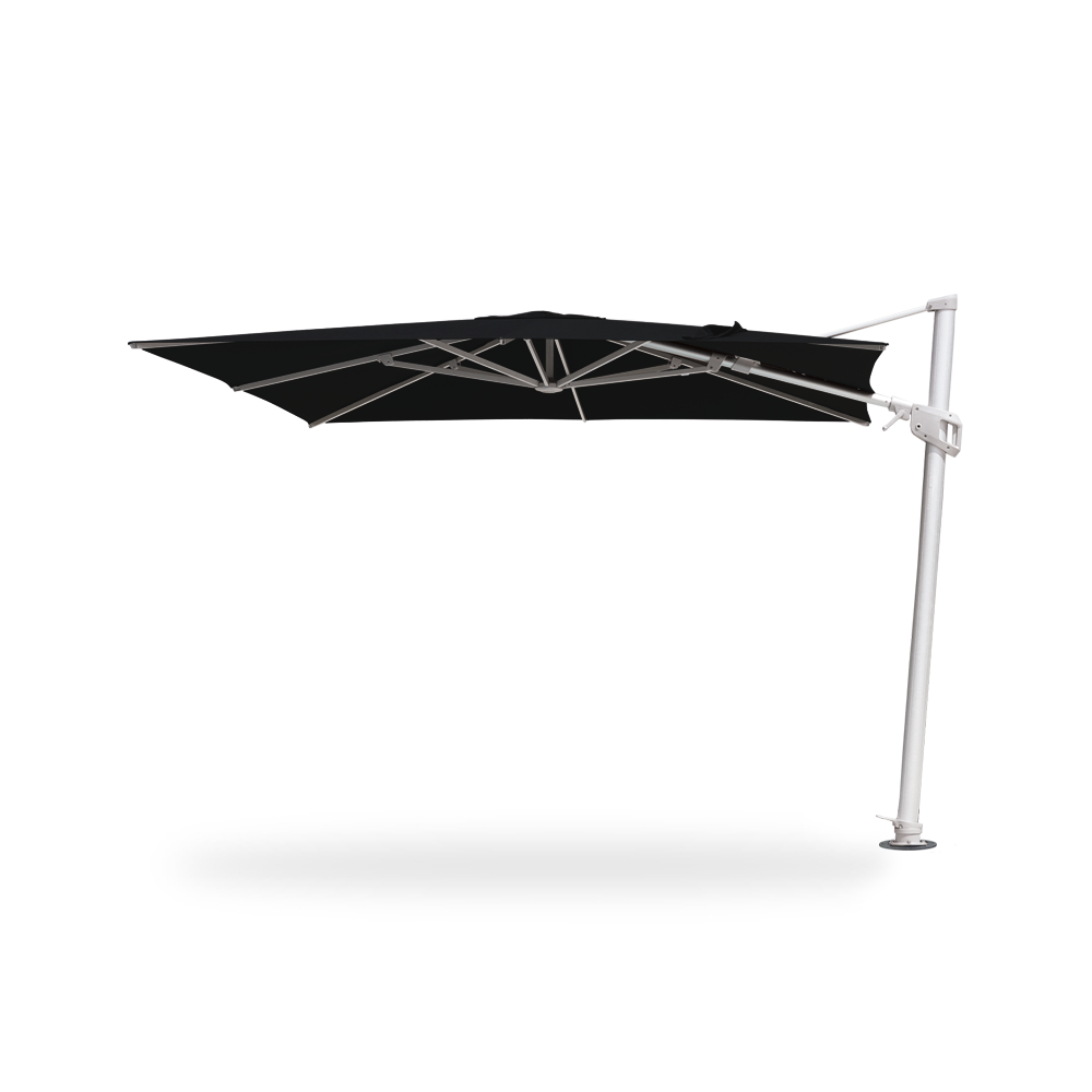 10×10 Cantilever 100 Series Umbrella in Black - Base Plate with Dynabolts