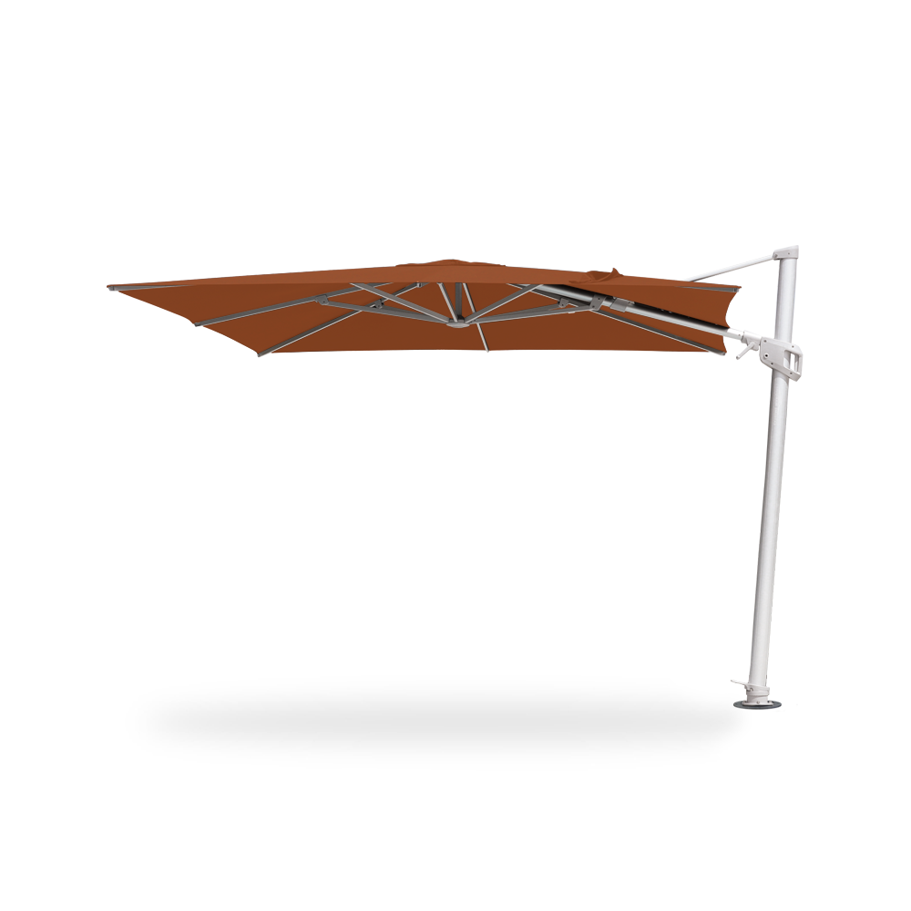 10×10 Cantilever 100 Series Umbrella in Rust - Base Plate with Dynabolts