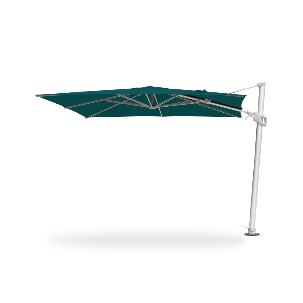 10×10 Cantilever 100 Series Umbrella in Teal - Base Plate with Dynabolts